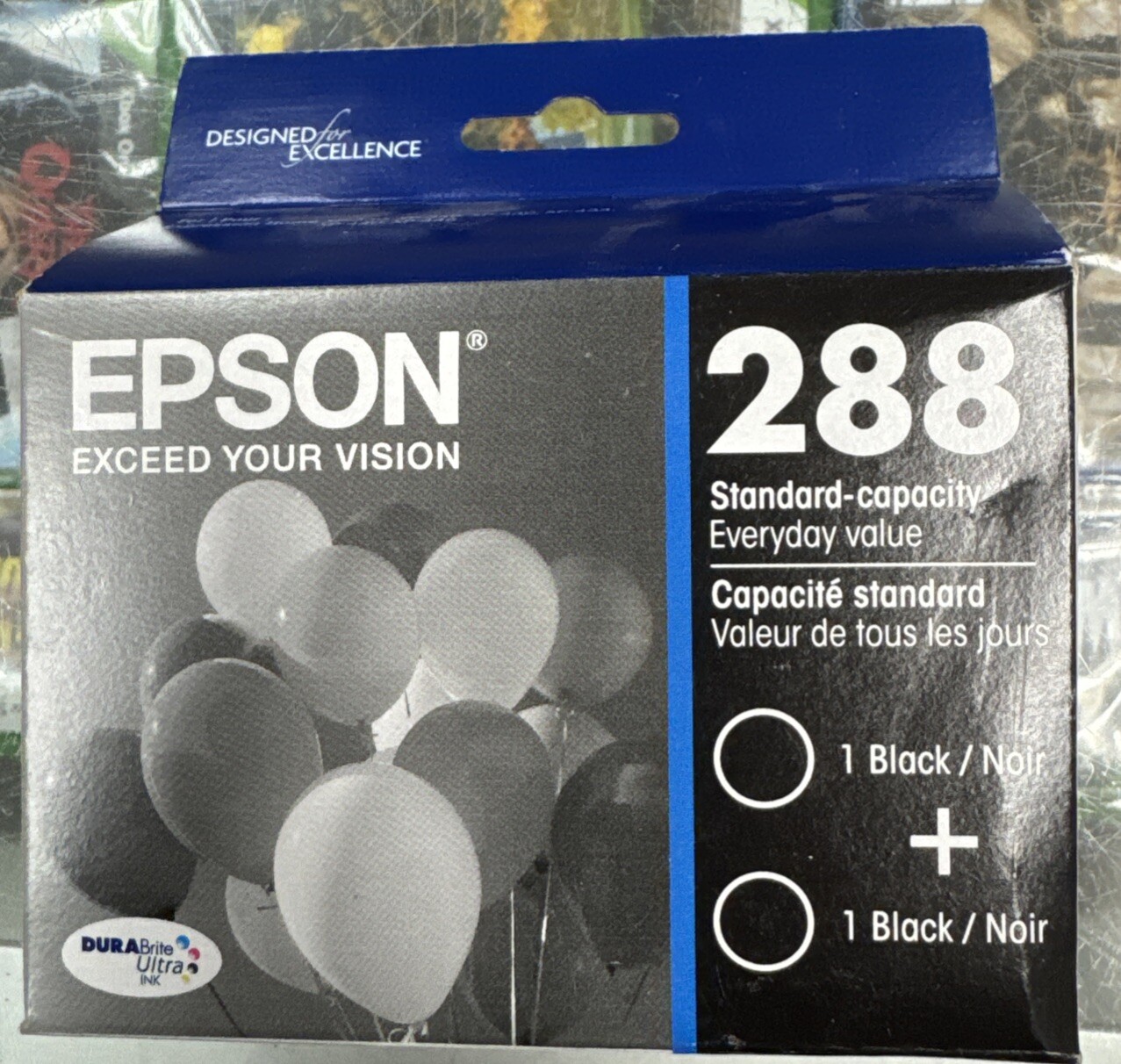 NEW Epson 288 Black Standard Capacity Printer Ink Cartridges 2-Pack Exp 02/2026