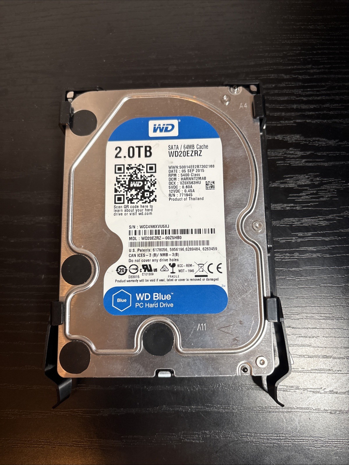 Western Digital Blue 2TB WD20EZRZ-00Z5HB0 3.5″ 5400 RPM SATA 6Gb/s HDD – TESTED