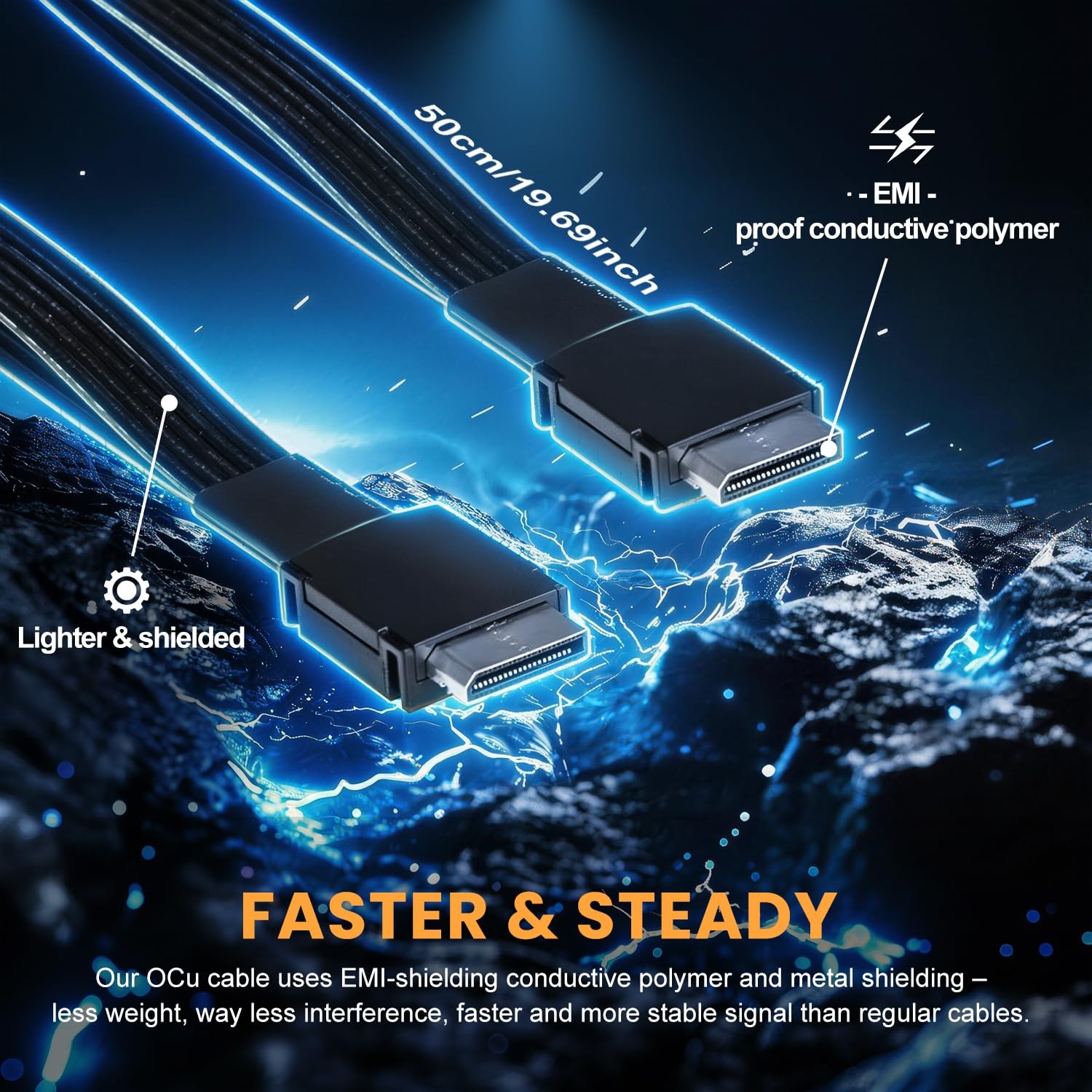 PCIe 4.0 x4 64Gbps Compatible eGPU Dock, with OCuLink SFF-8612 8311 to PCIe x…
