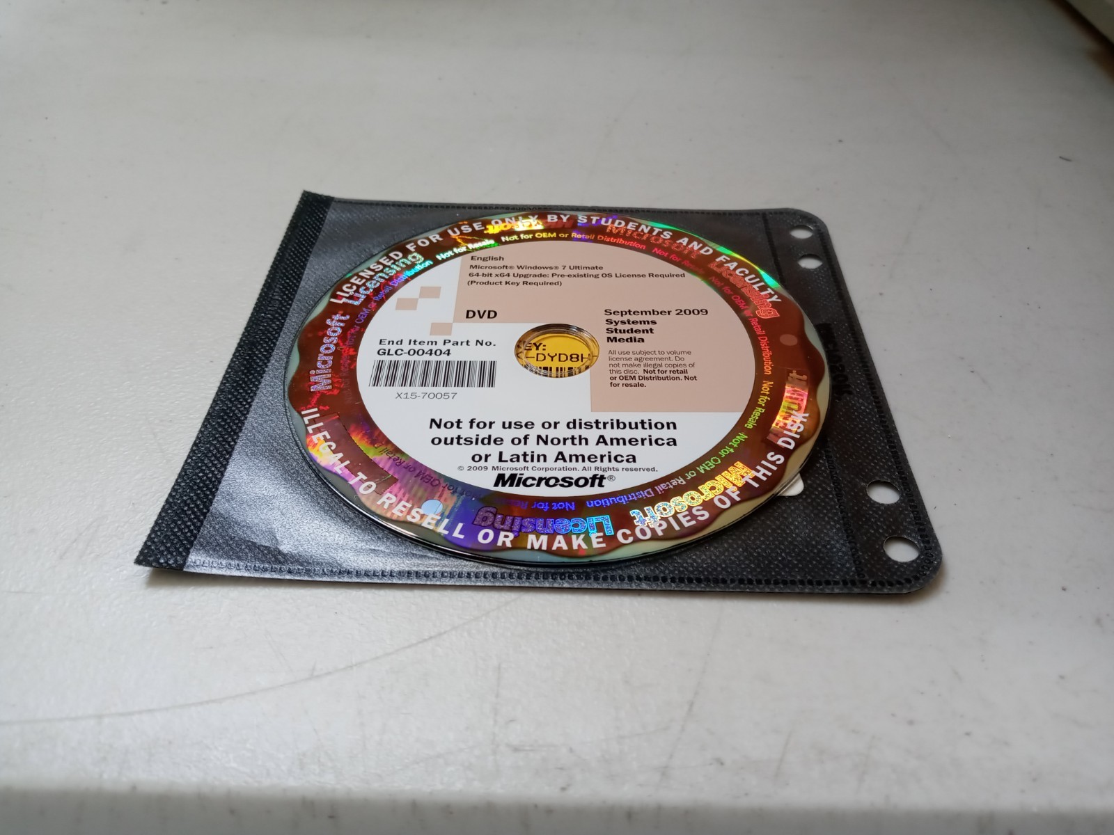 Microsoft Windows 7 Ultimate 32 64 Bit DVD English US With Product Key