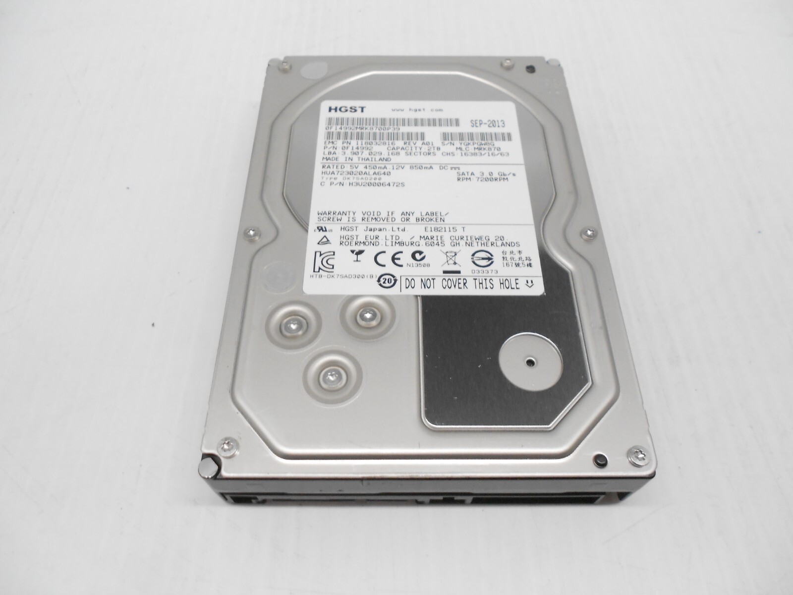 HGST 2TB 7.2K SATA 3.5″ Hard Drive Desktop, Server, DVR HUA723020ALA640
