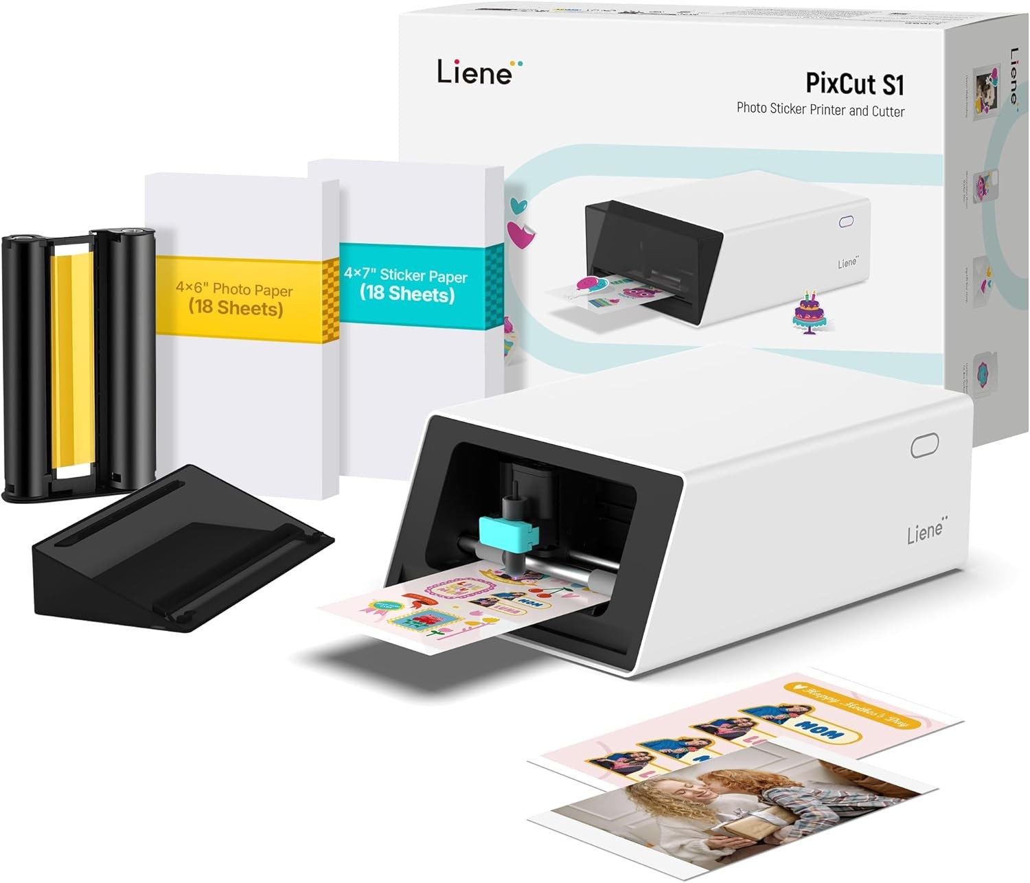 Liene PixCut S1 Sticker Printer Cutter All-in-One 300DPI