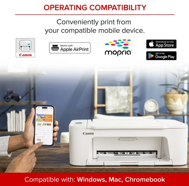 Canon PIXMA TS3722 All-In-One, Wireless Inkjet Printer for Home Office
