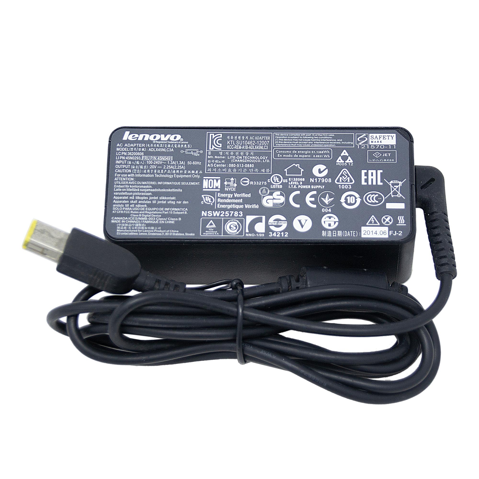 LENOVO ThinkPad T470s 20V 2.25A Genuine AC Charger