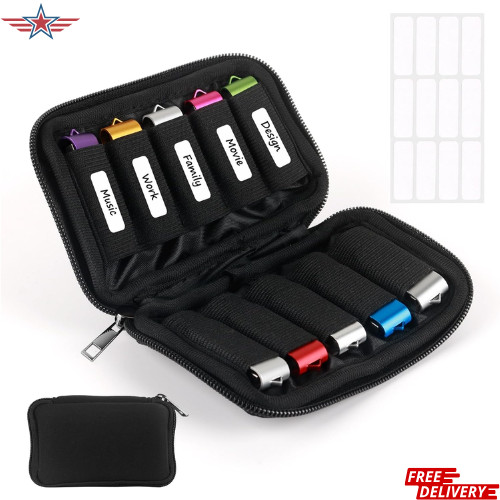Flash Drive Case USB Storage Case 10 Slots, Portable Thumb Drive USB Holder