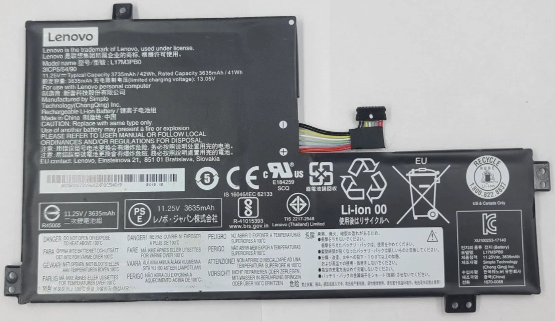 Genuine OEM Battery Lenovo 100E 300E 500E L17M3PB0 / L17L3PB0