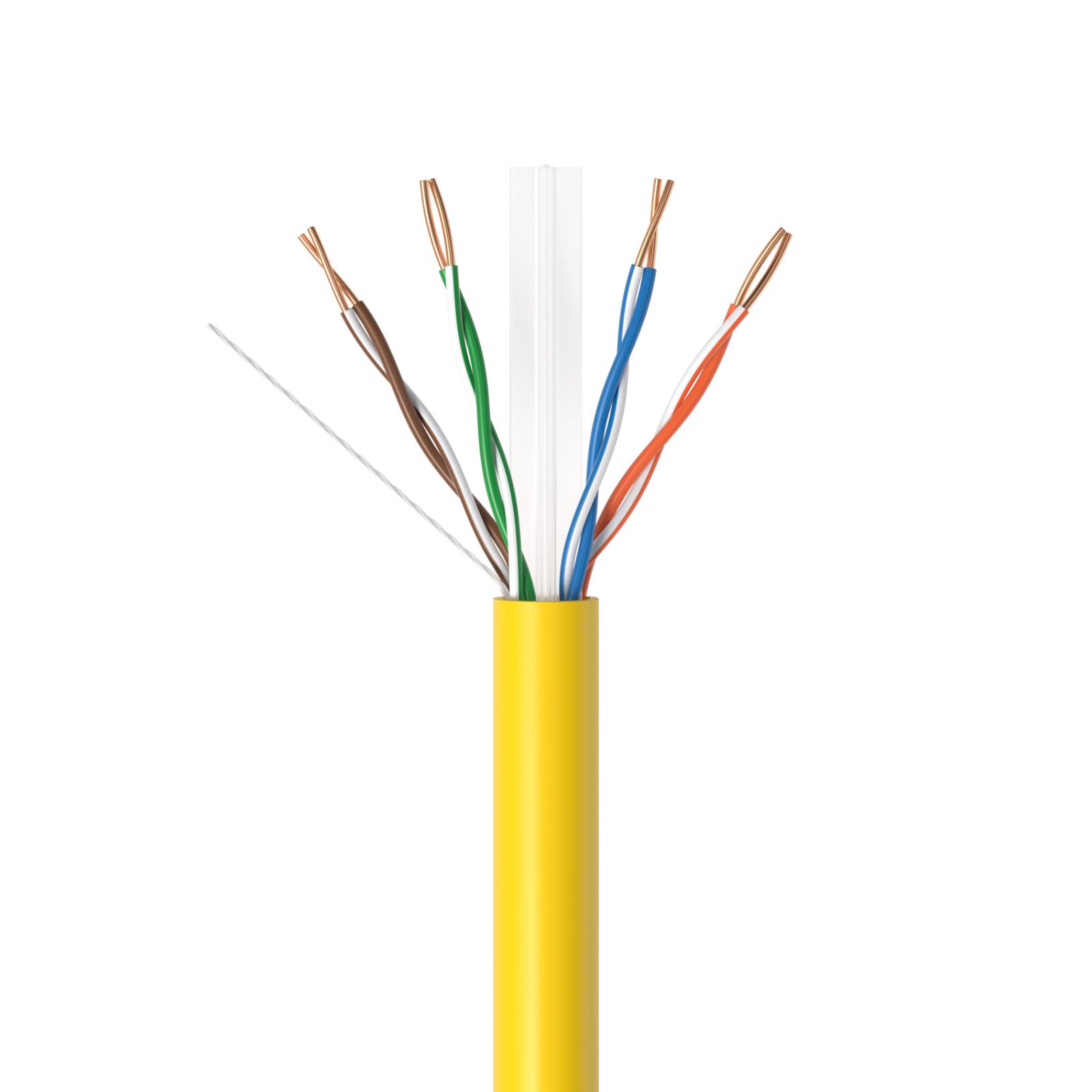 1000FT CAT6 Yellow Ethernet Cable UTP Solid CCA 23AWG RJ45 LAN Network Bulk Wire