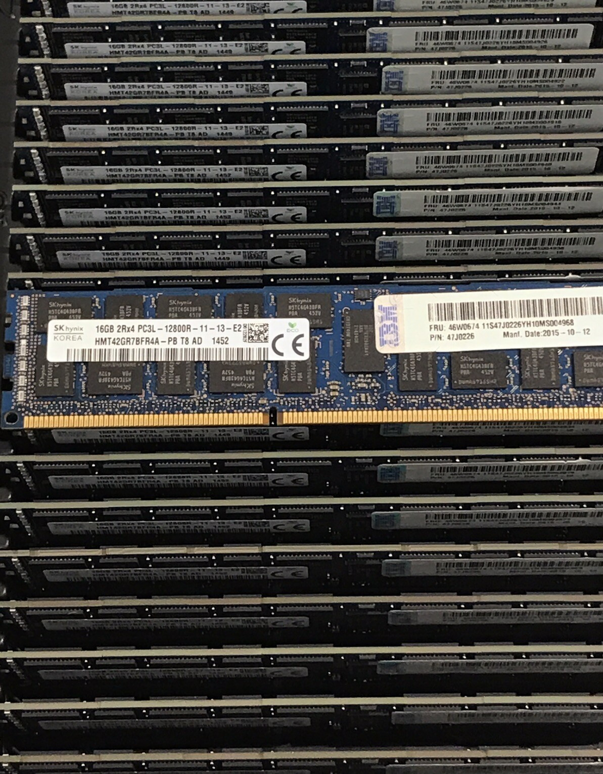 Lenovo IBM 1x 16GB PC3L-12800R Reg 2Rx4 ECC DDR3 x3550 x3650 x3750 x3850 x3950