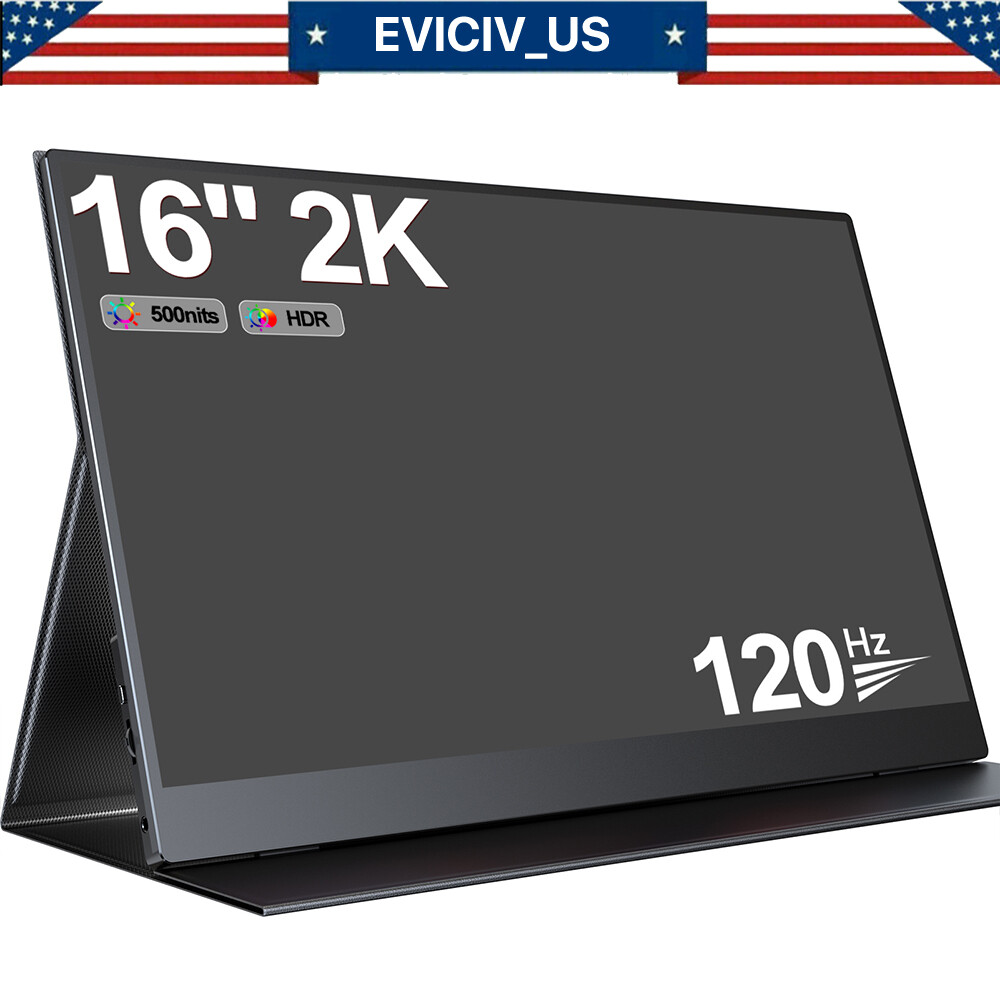 EVICIV 144Hz 2K Portable Monitor 16″ 2560*1600 QHD Anti Glare Screen For Switch