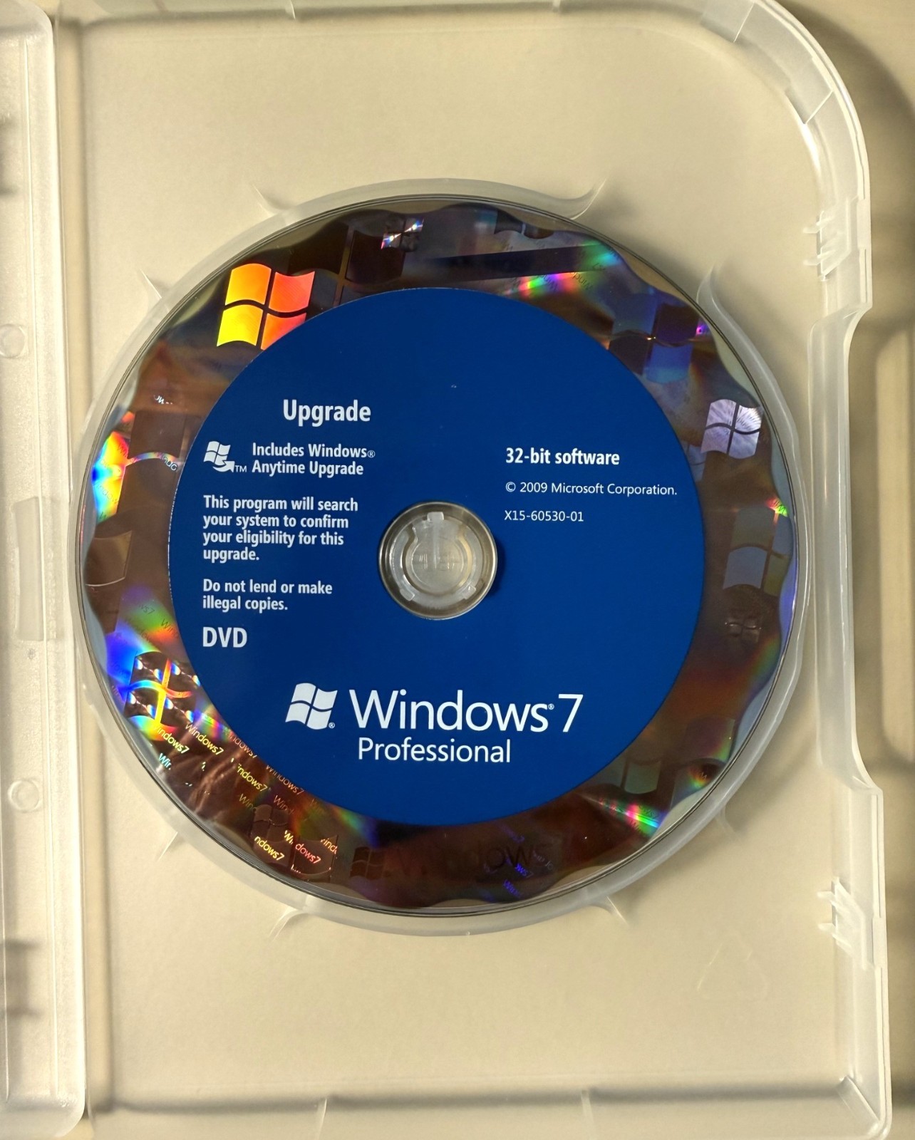 Microsoft Windows 7 Professional Upgrade 32/64 Bit DVD with Key in Retail Box
