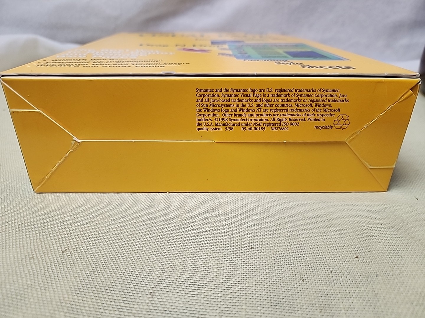 Symantec Visual Page PC CD Windows 95 New In Box Software Web Page Builder Seal
