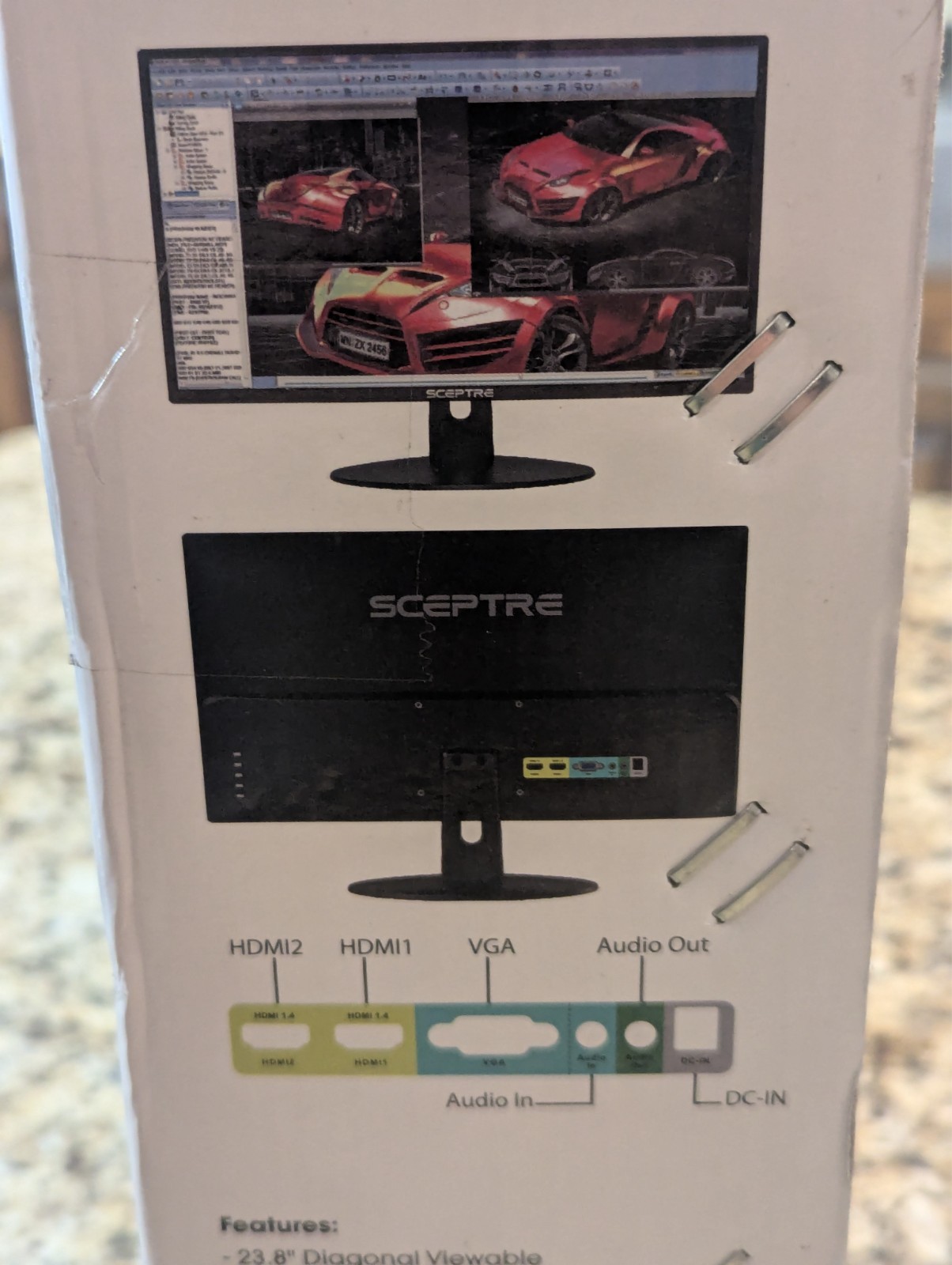 Sceptre 24″ LED Monitor Ultra Slim Full HD 1920 X 1080 75Hz Blue Light HDMI