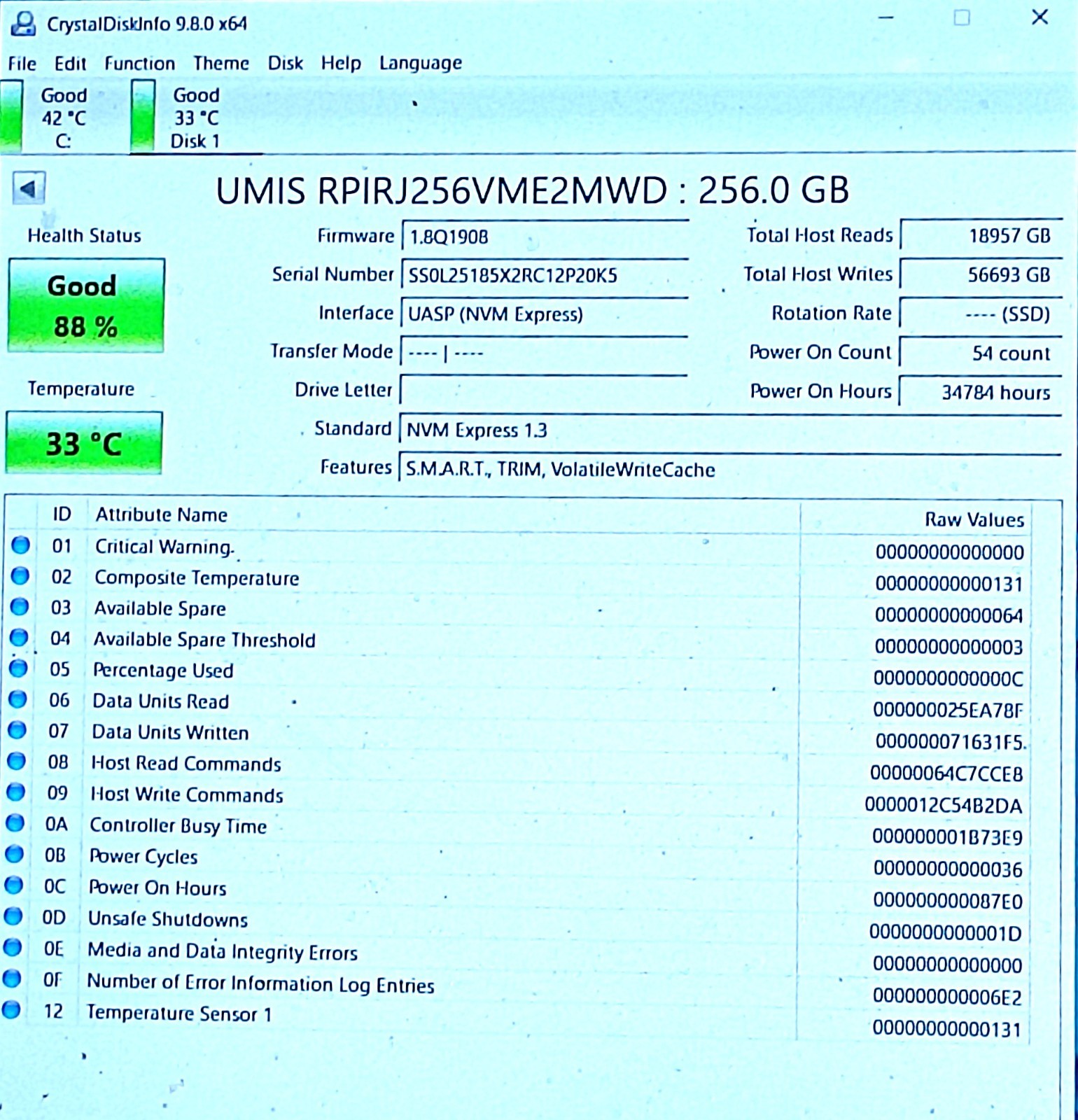 Union Memory 256GB NVMe M.2 Solid State Drive RPIRJ256VME2MWD PCIe Gen3 #3