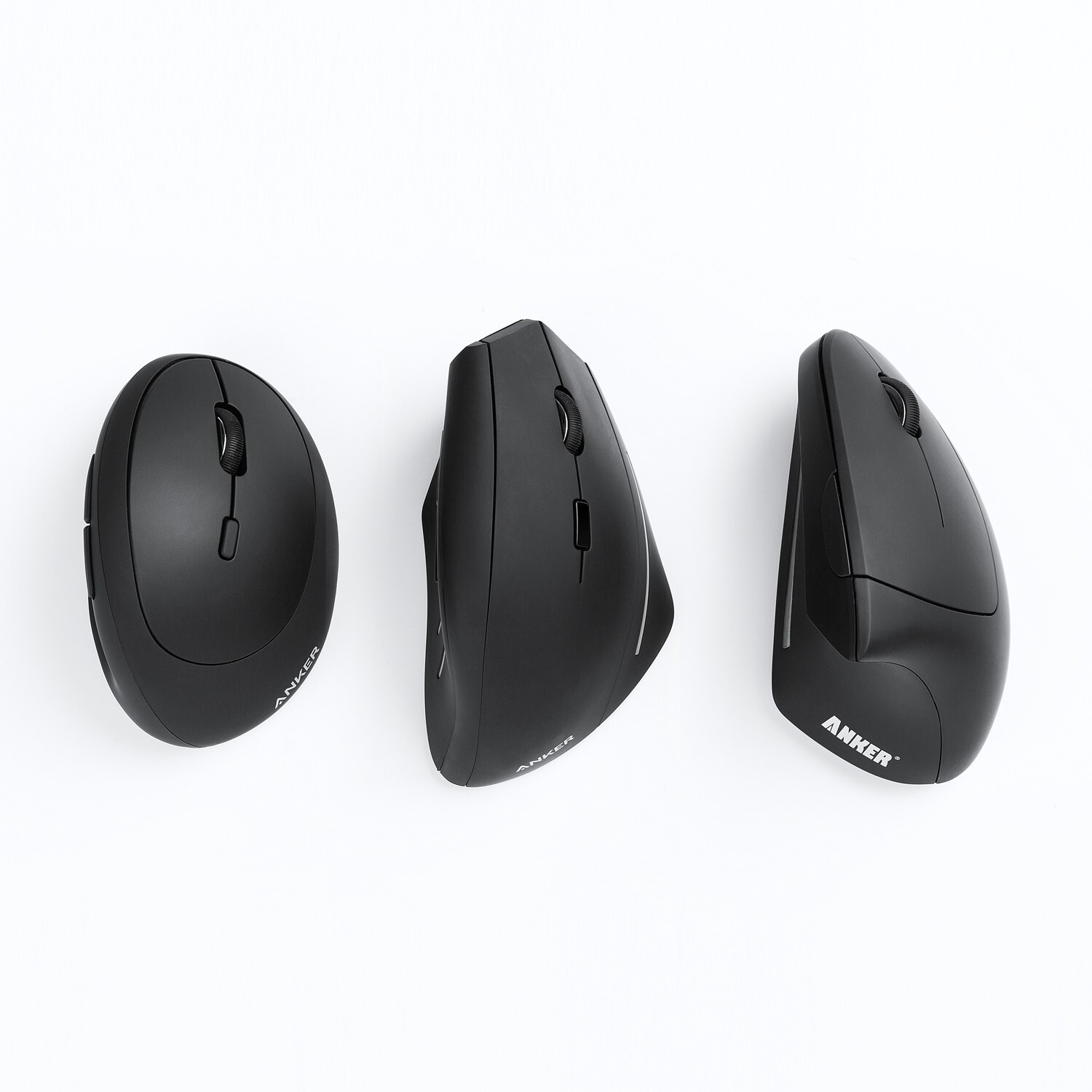 Anker 2.4G Wireless Vertical Ergonomic Optical Mouse 5 Buttons 800/1200/1600 DPI