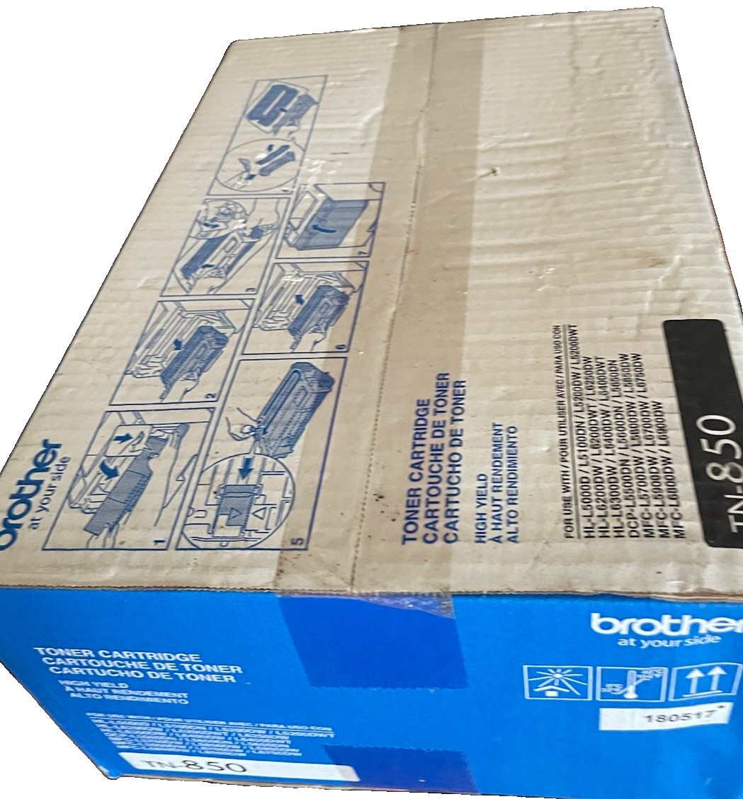 GENUINE BROTHER TN-850 BLACK TONER CARTRIDGE OEM High Yield Sealed Box