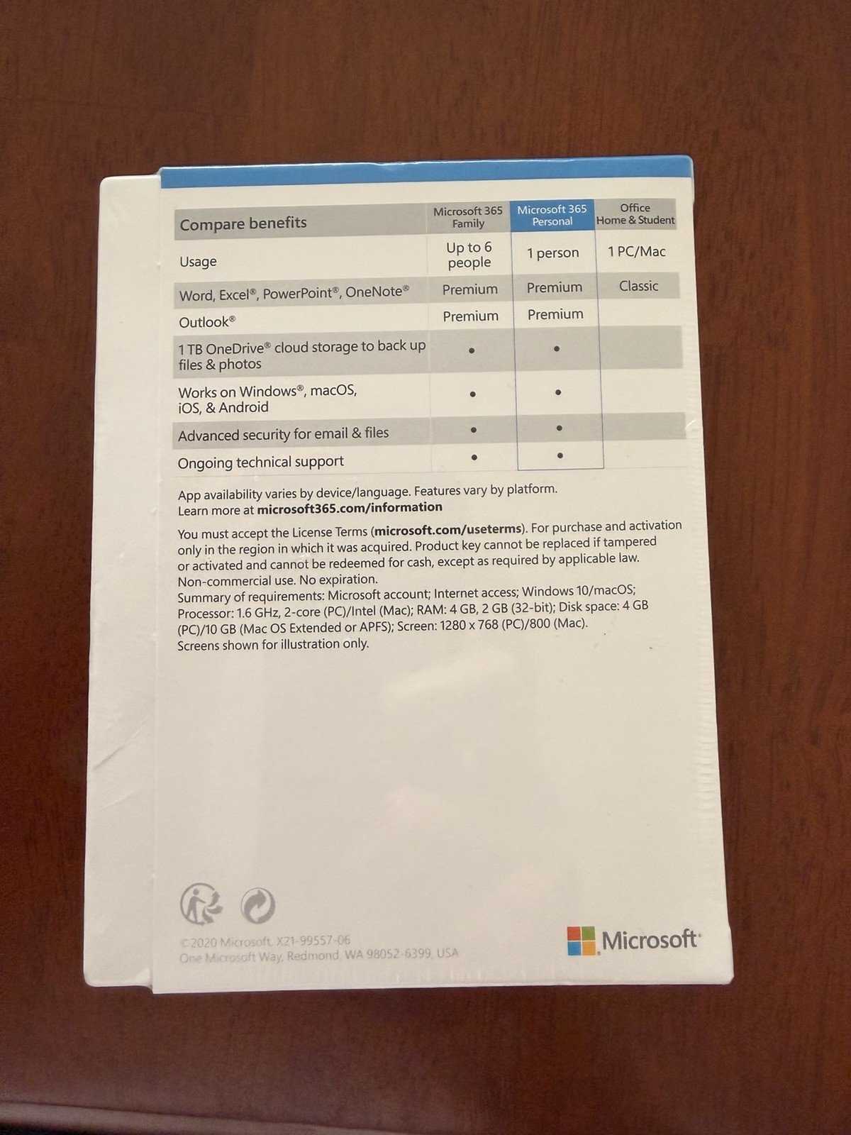 Microsoft 365 Personal [Retail box] 12-Months 1 User Windows/macOS English
