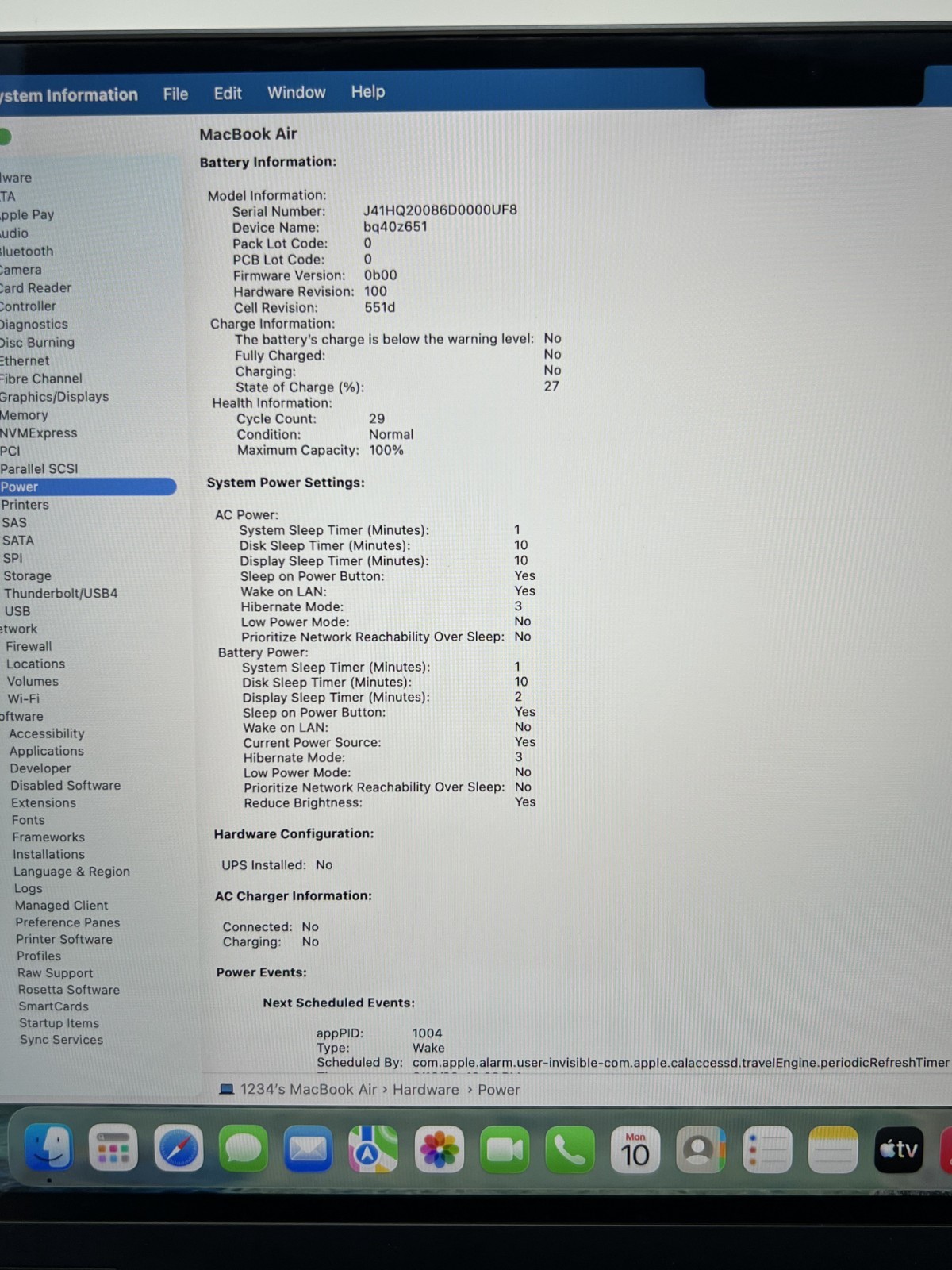 Apple MacBook Air 13 M5 16GB 512GB Midnight 100 Percent Battery 29 Cycles
