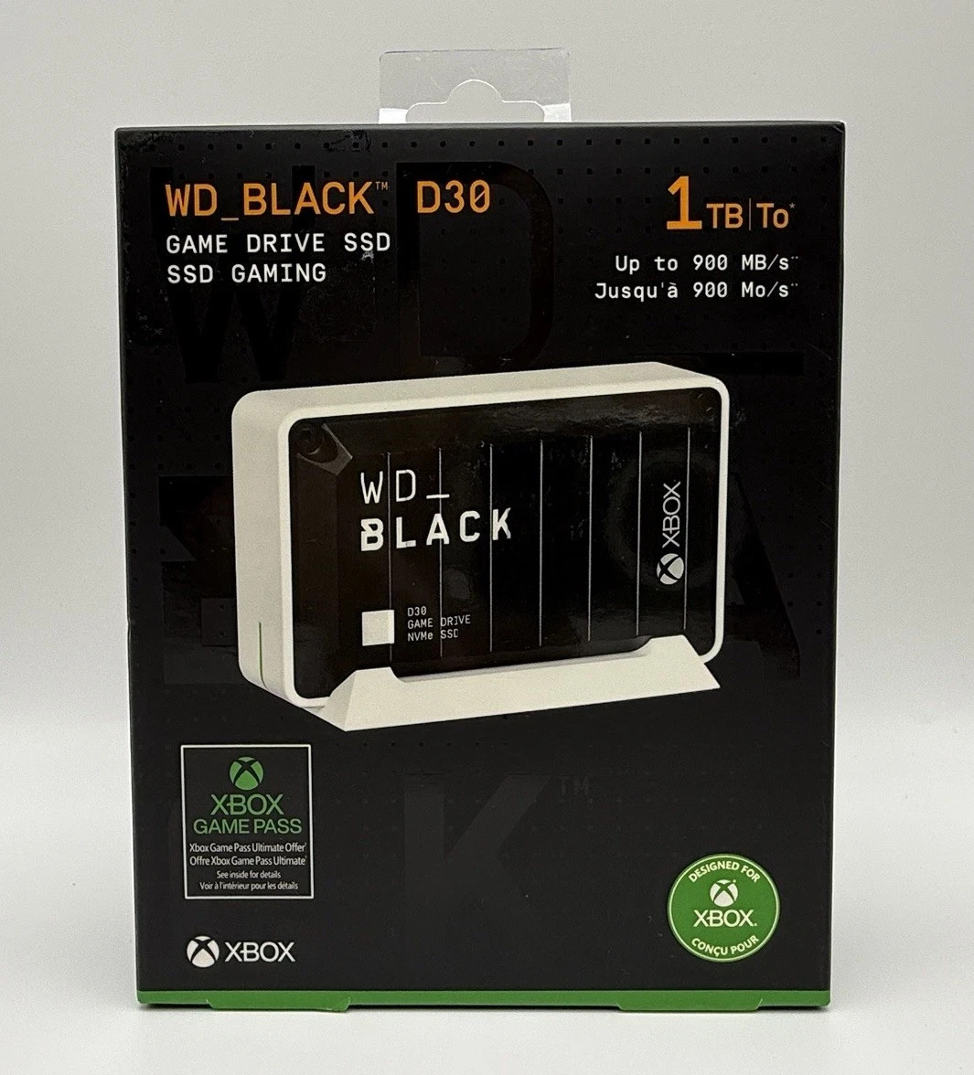 WD BLACK 1TB SSD for Xbox, Portable External Solid State Drive, D30