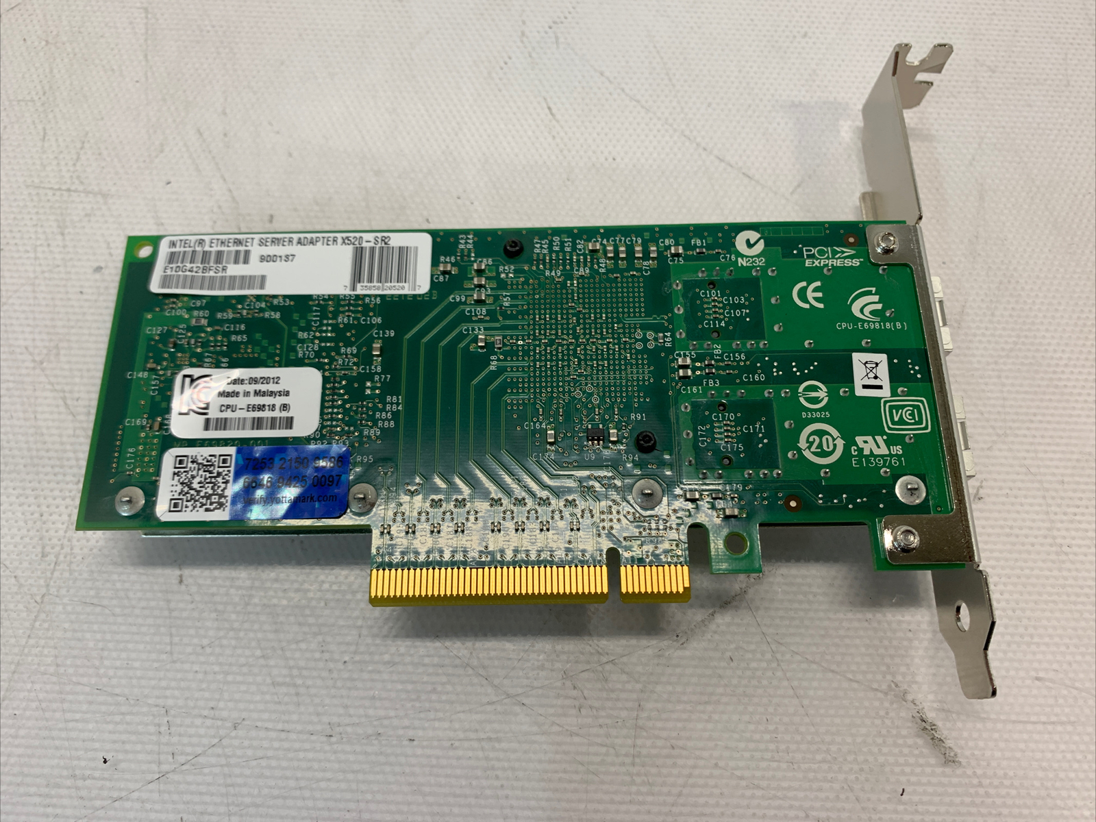 X520-SR2 Intel 10GbE Dual Ports Ethernet Server Adapter E10G42BFSR E10G42BFSRBLK