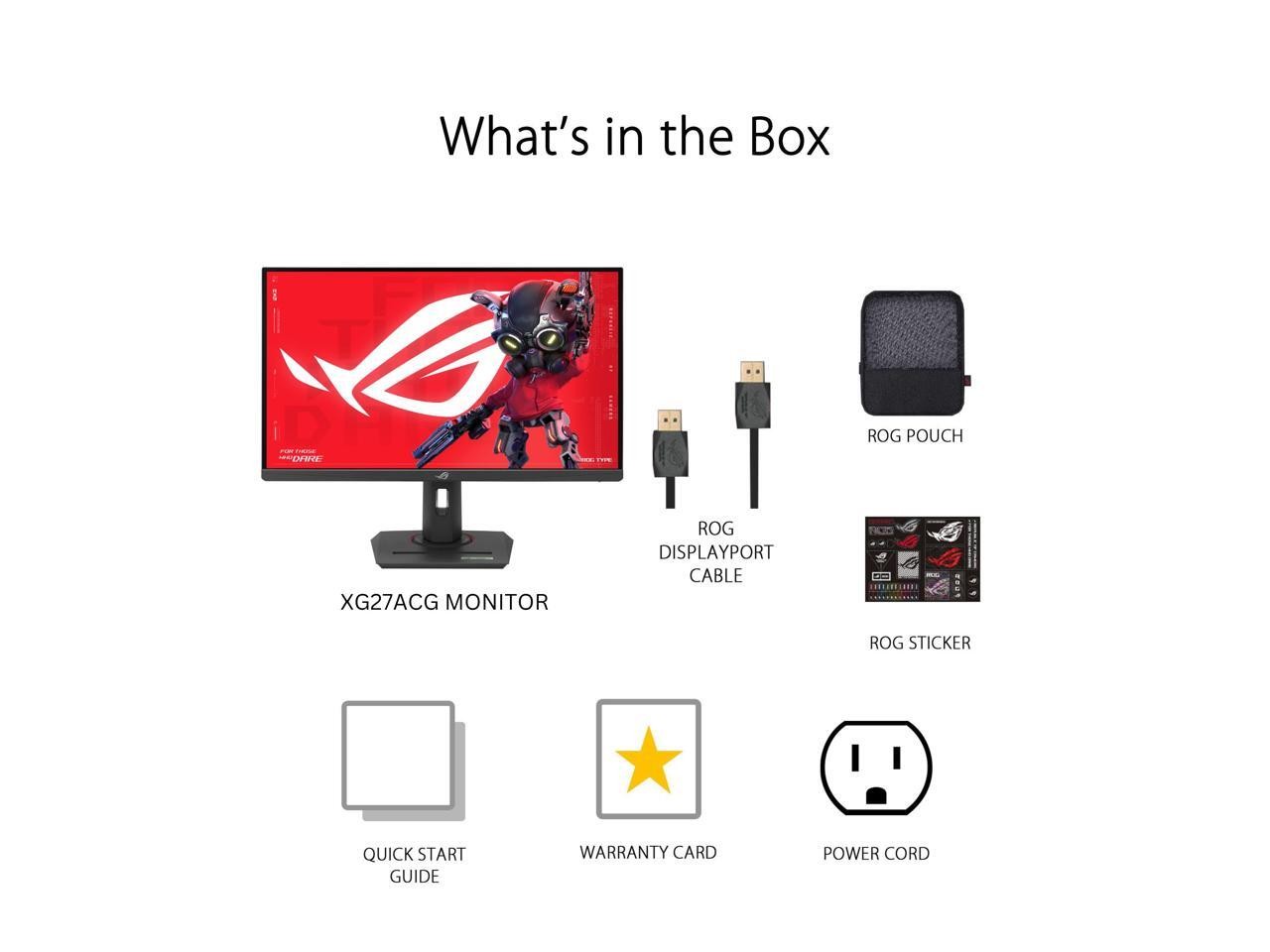 ASUS ROG Strix XG27ACG USB Type-C Gaming Monitor – 27” WQHD(2560×1440), 180Hz,