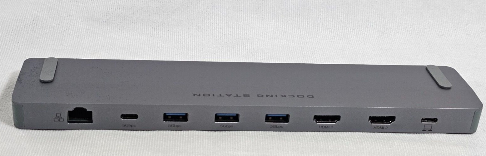 12-in-1 Docking Station Dual 4K Display 100W Charging HDMI USB-C Hub Ethernet SD
