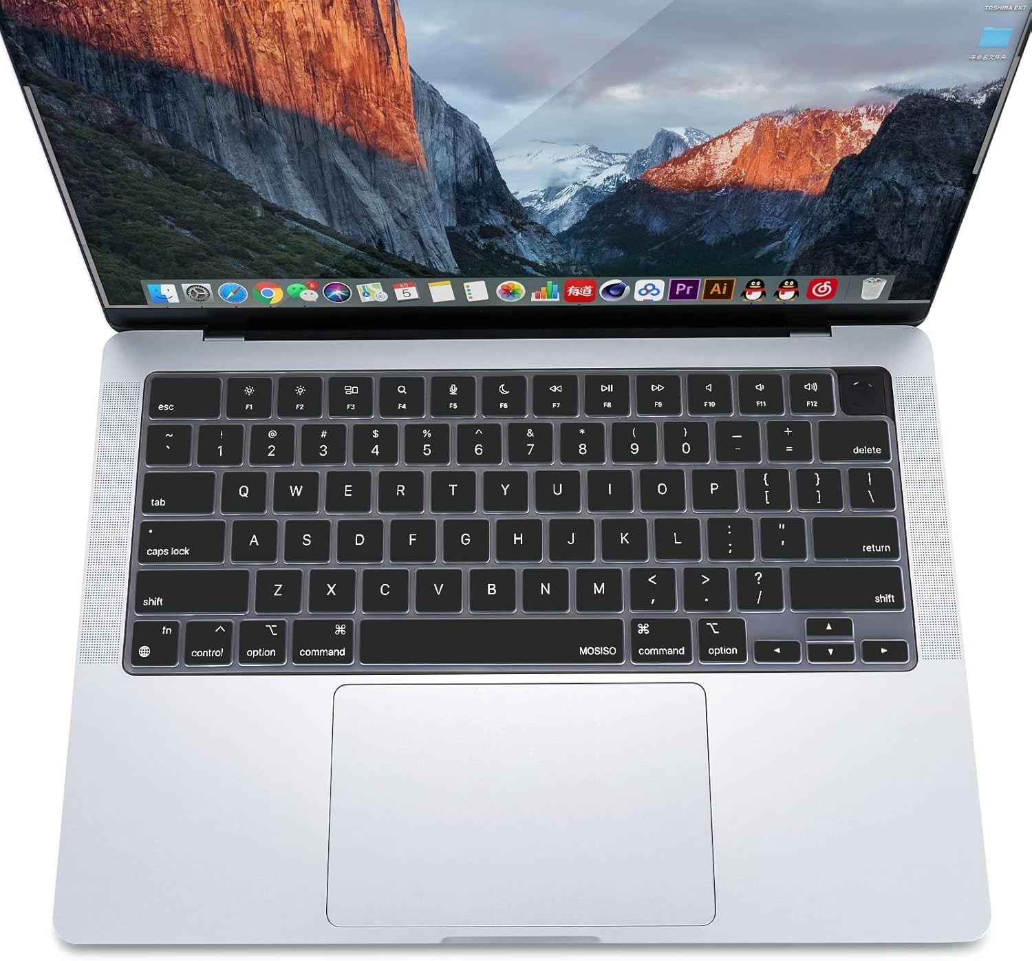Flexible Silicone Keyboard Cover for MacBook Air 15 & Pro 14/16 – Dust Resistant