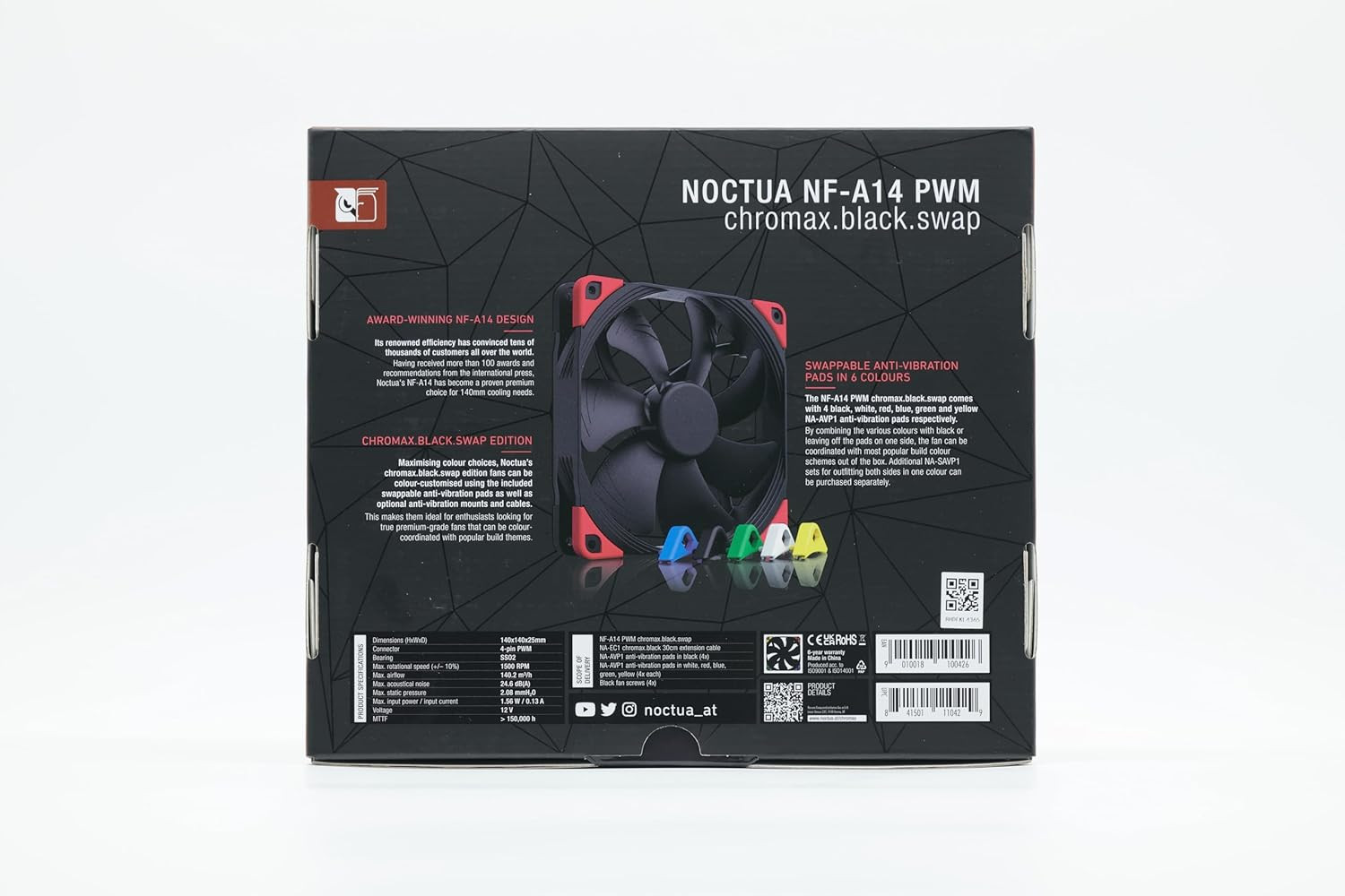 NF-A14 PWM Chromax.Black.Swap, Premium Quiet Fan, 4-Pin (140Mm, Black)