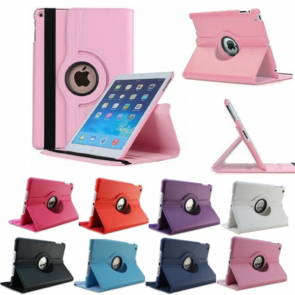 For iPad Pro 9.7 Air 12 Smart Cover Rotating Leather Case Stand Screen Protector
