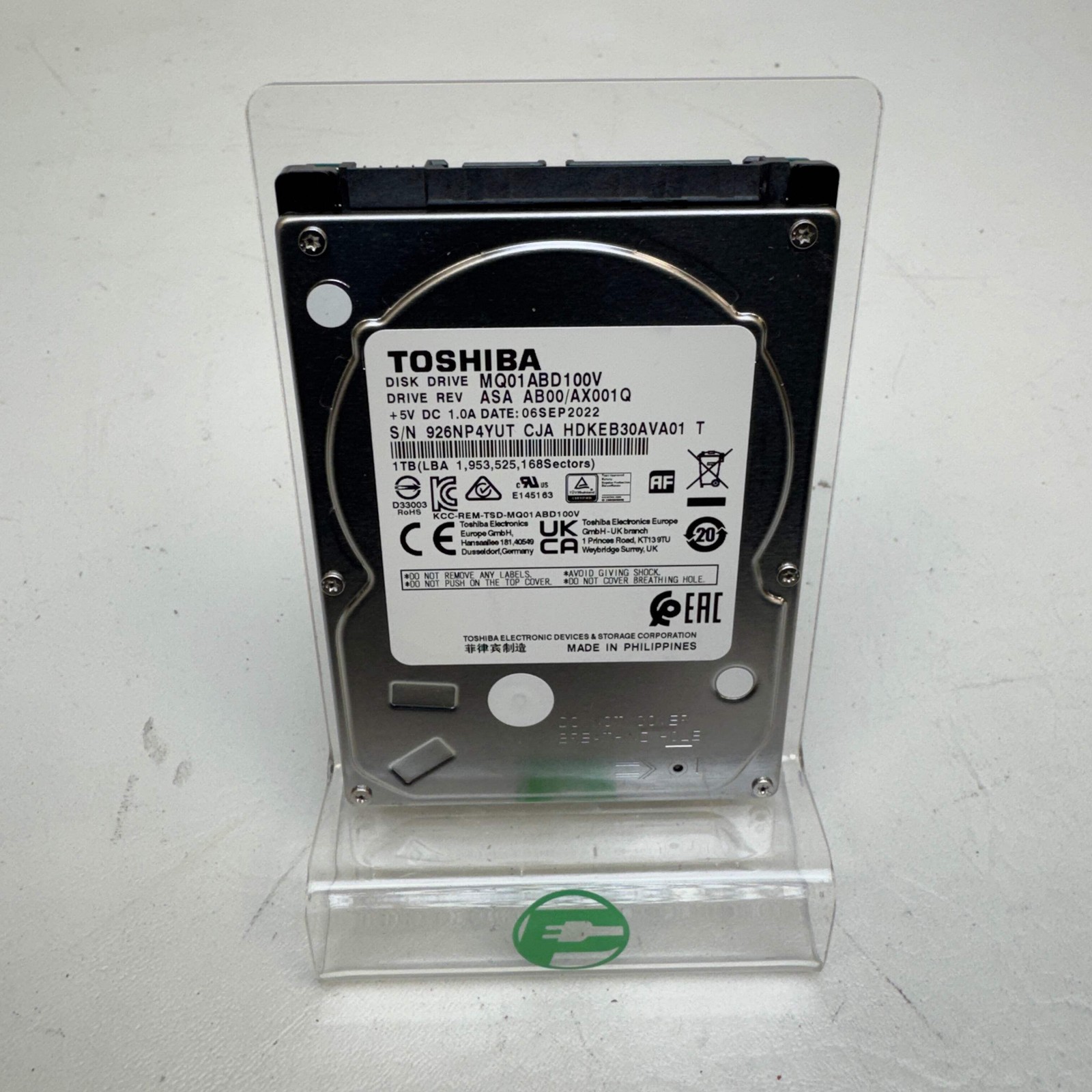 Toshiba 1TB Laptop HDD 2.5″ Internal Hard Drive MQ01ABD100V