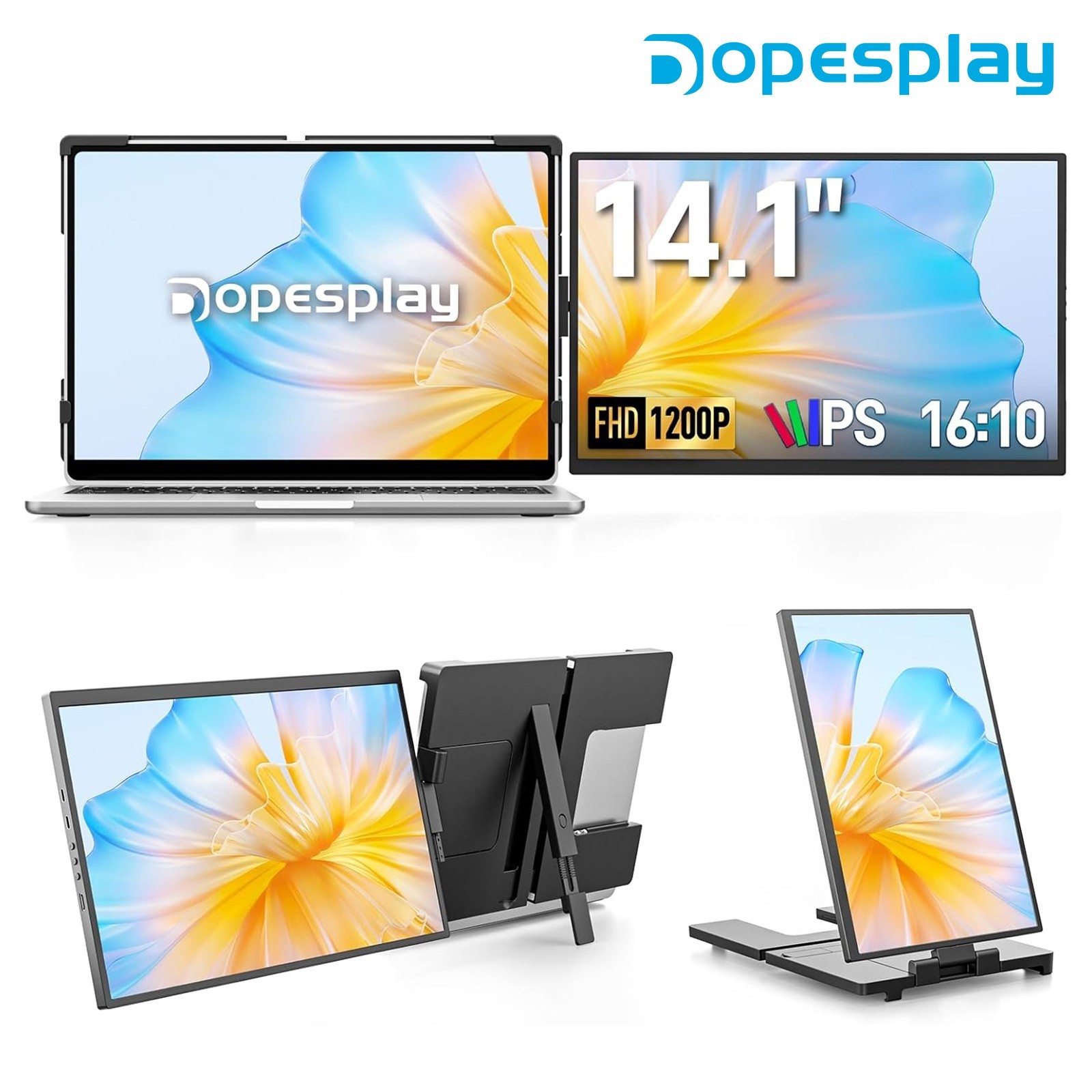 14.1” Used Laptop Screen Extender Portable Monitor 1200P IPS for 14-17″ GRADE A