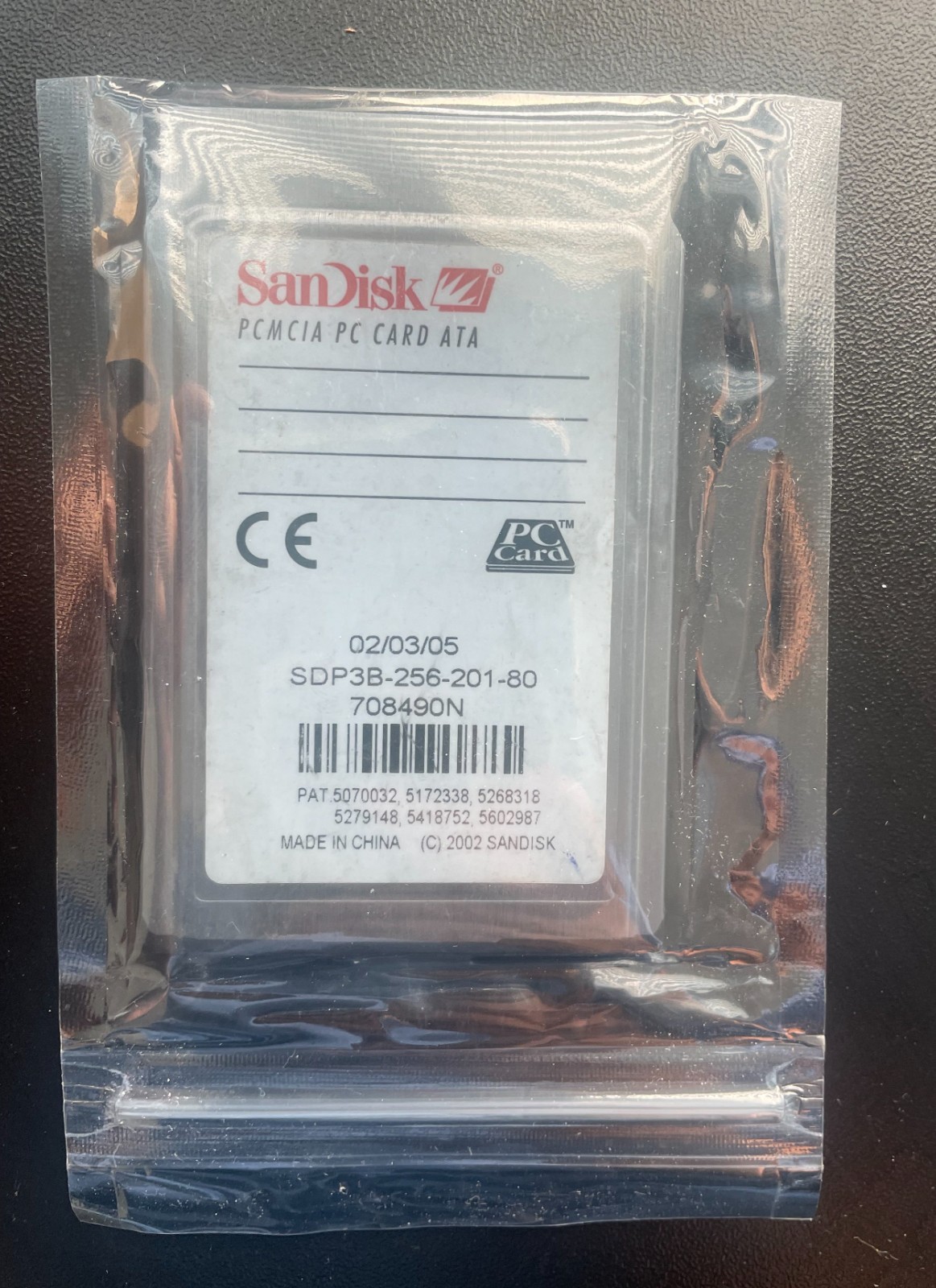 NEW SEALED Sandisk 256MB Industrial Grade ATA PC Card SDP3B-256-201-80