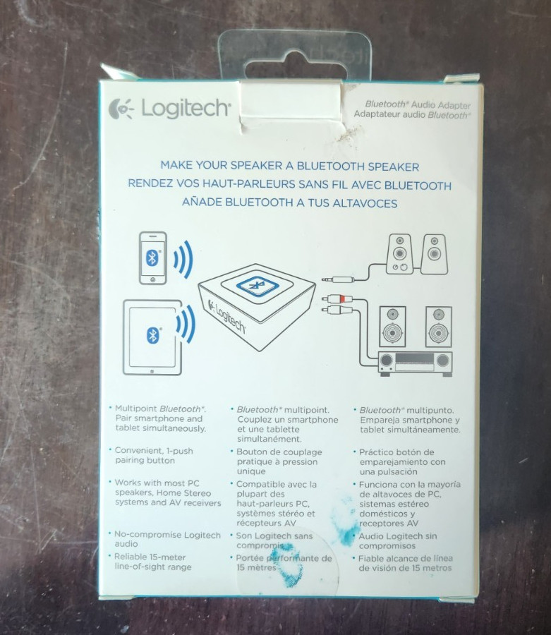 Logitech S-00144 / 980-000910 / 880-000451 Bluetooth Audio Adapter for Speakers