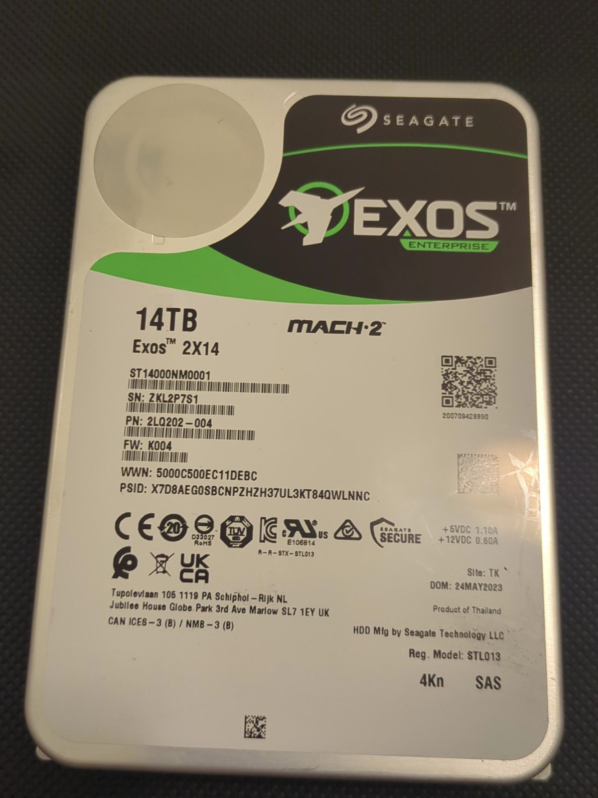Seagate Exos 2X14 14TB 7.2K SAS 12Gbps 3.5in HDD ST14000NM0001 – 3000 hours