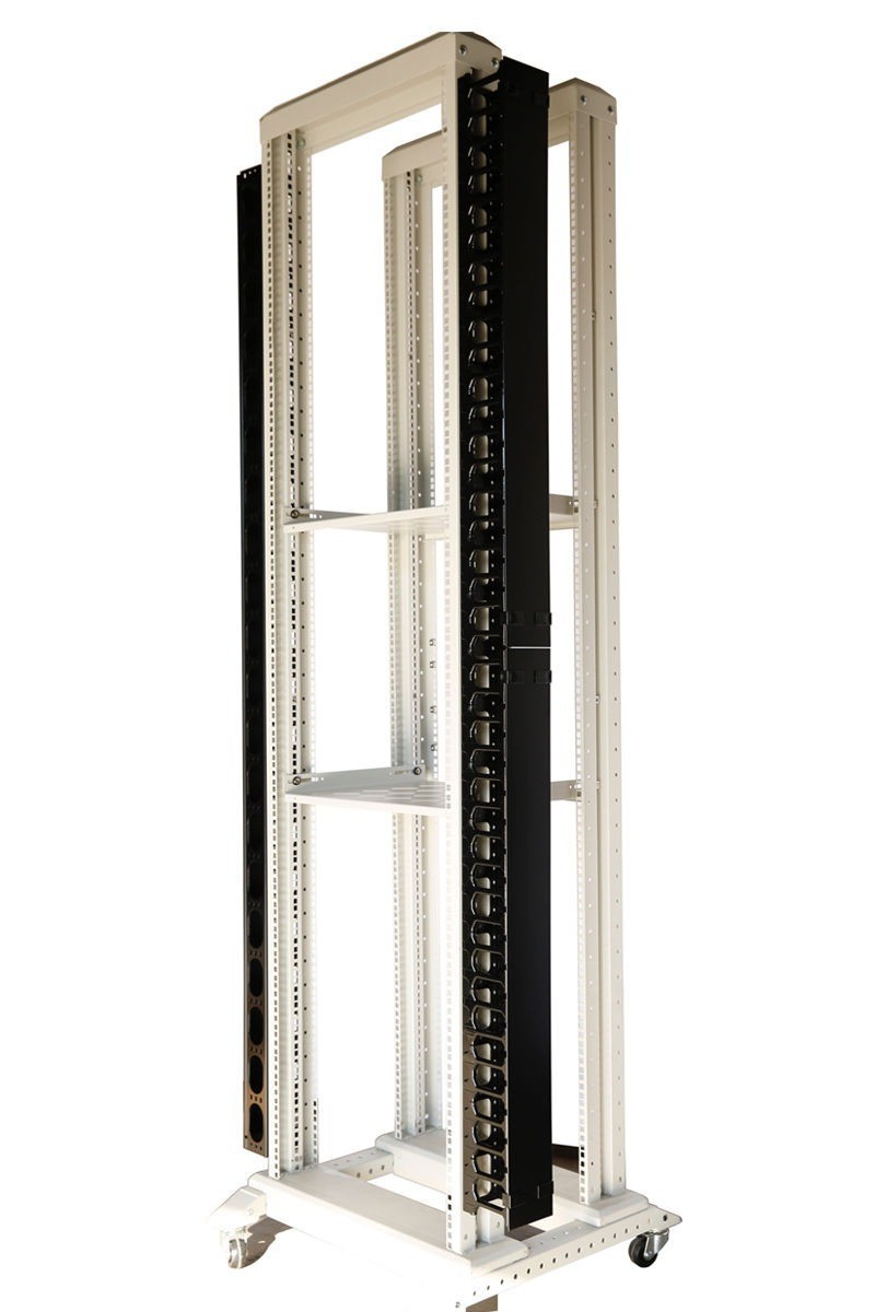 42 U Vertical Plastic Cable Manager for Servers Racks Cabinets One Piece