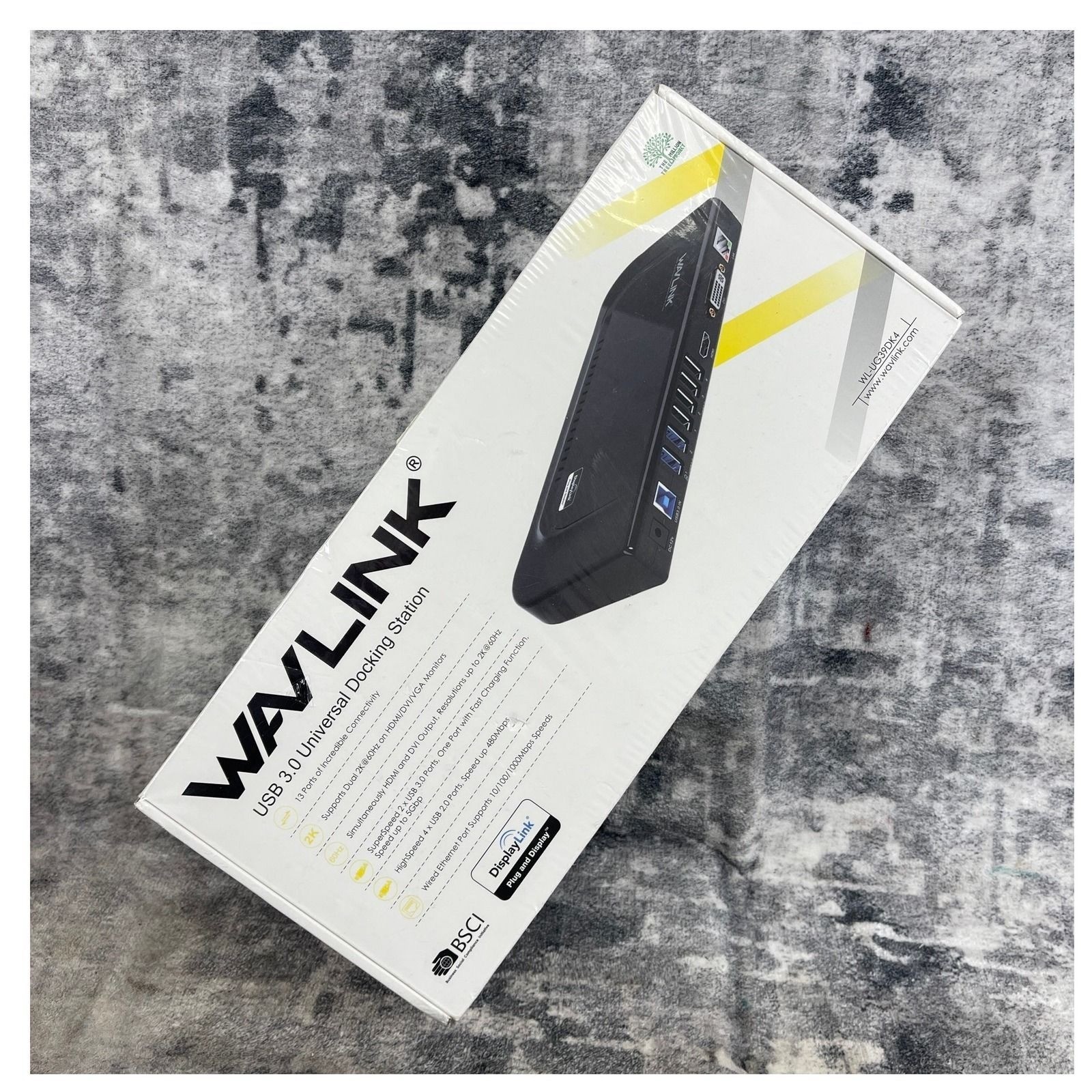 Wavlink USB 3.0 Universal Docking Station Dual 2K HDMI DVI VGA 13-Port Sealed Nw