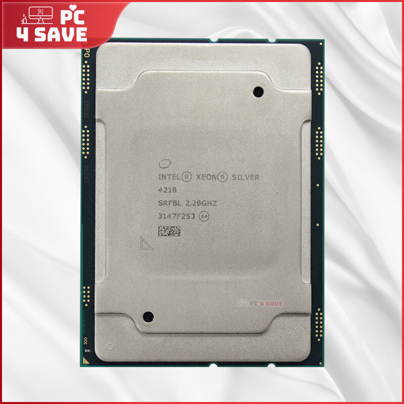 Intel Xeon Silver 4210 2.2GHz 10-Core LGA3647 13.75MB Server CPU Processor SRFBL