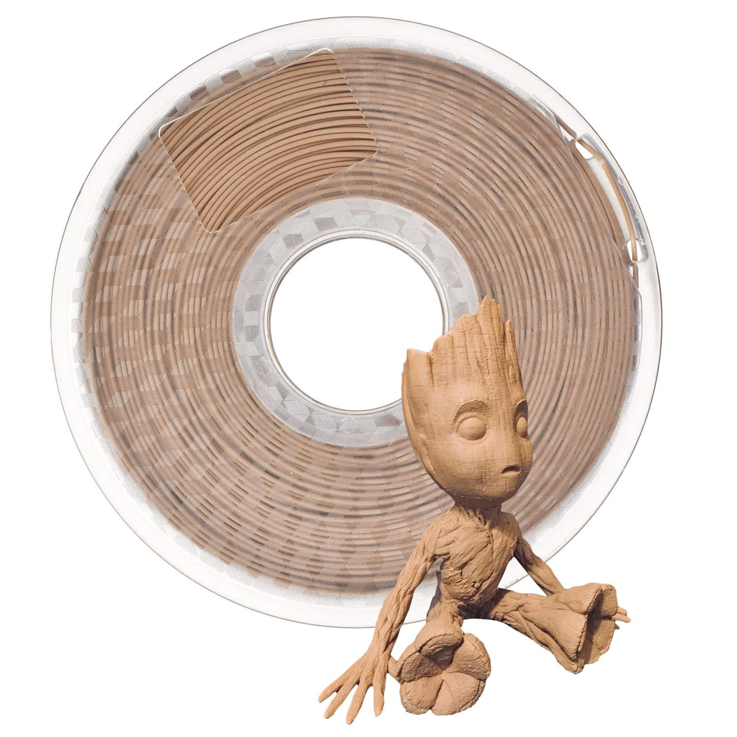 Wood Filament 1.75Mm, PLA+ Wood Filament 1.75Mm, 3D Printer Filament 1Kg/Spool (