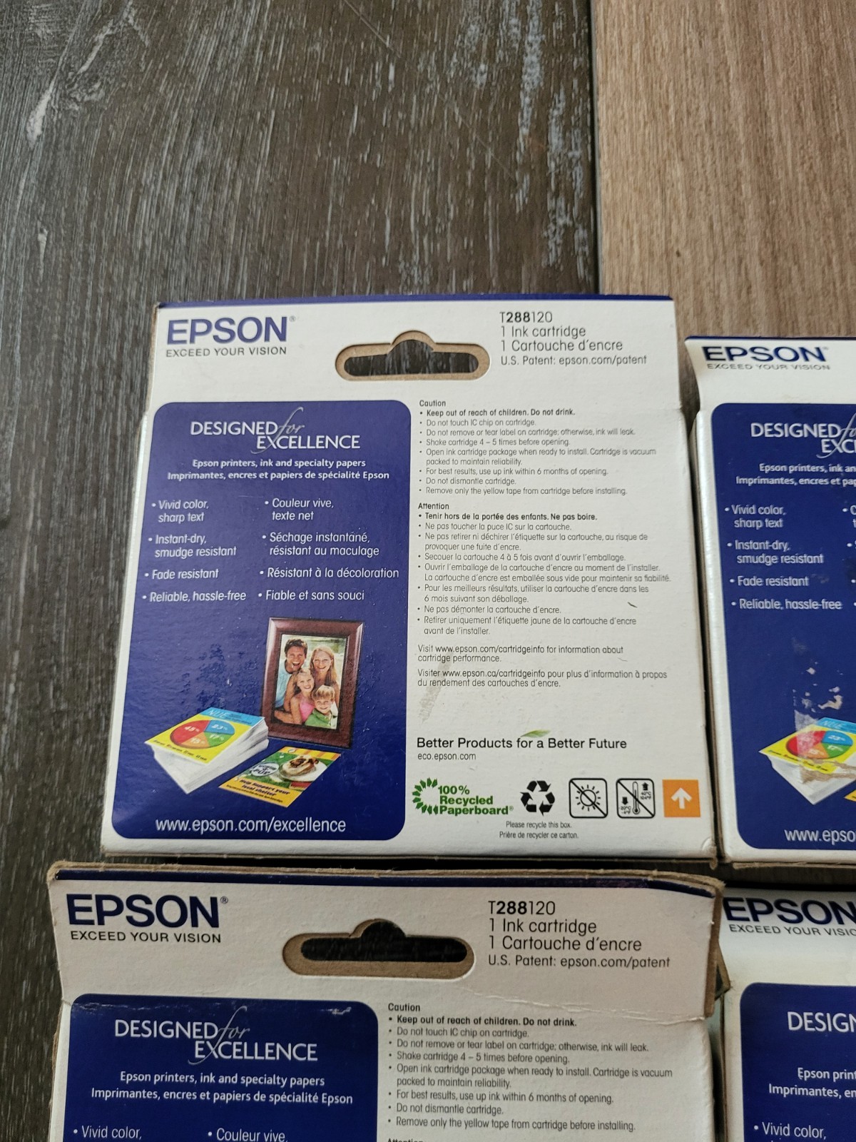 (6 Boxes) Epson 288 Black Ink Cartridges T288120 Brand New Expired