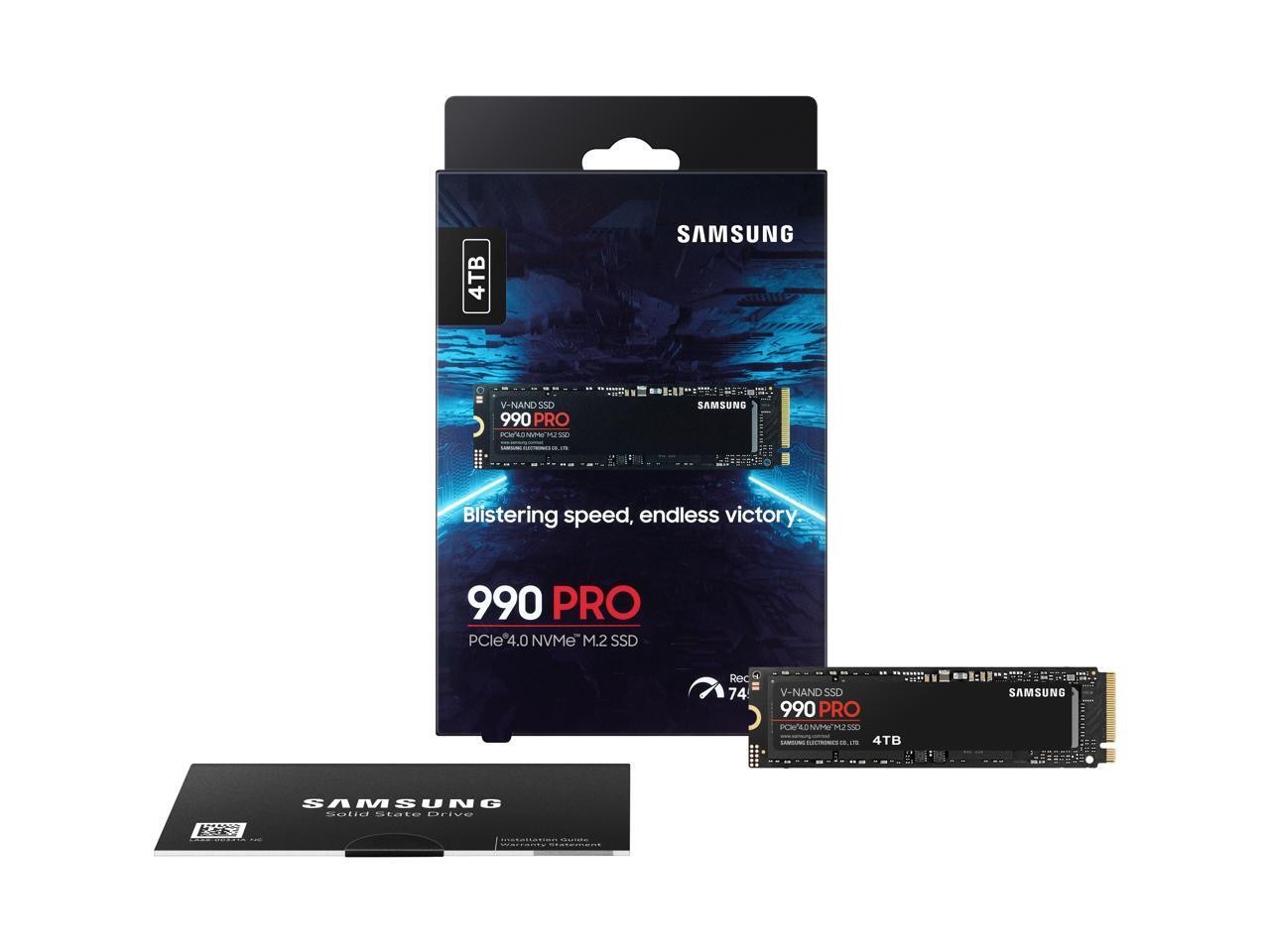 SAMSUNG 990 PRO M.2 2280 4TB PCI-Express Gen 4.0 x4, NVMe 2.0 V7 V-NAND 3bit MLC