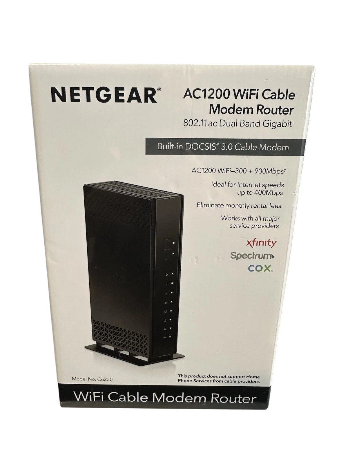 Netgear DOCSIS 3.0 1.2Gbps Two-in-one Cable Modem + WiFi Router C6230-100NAS New