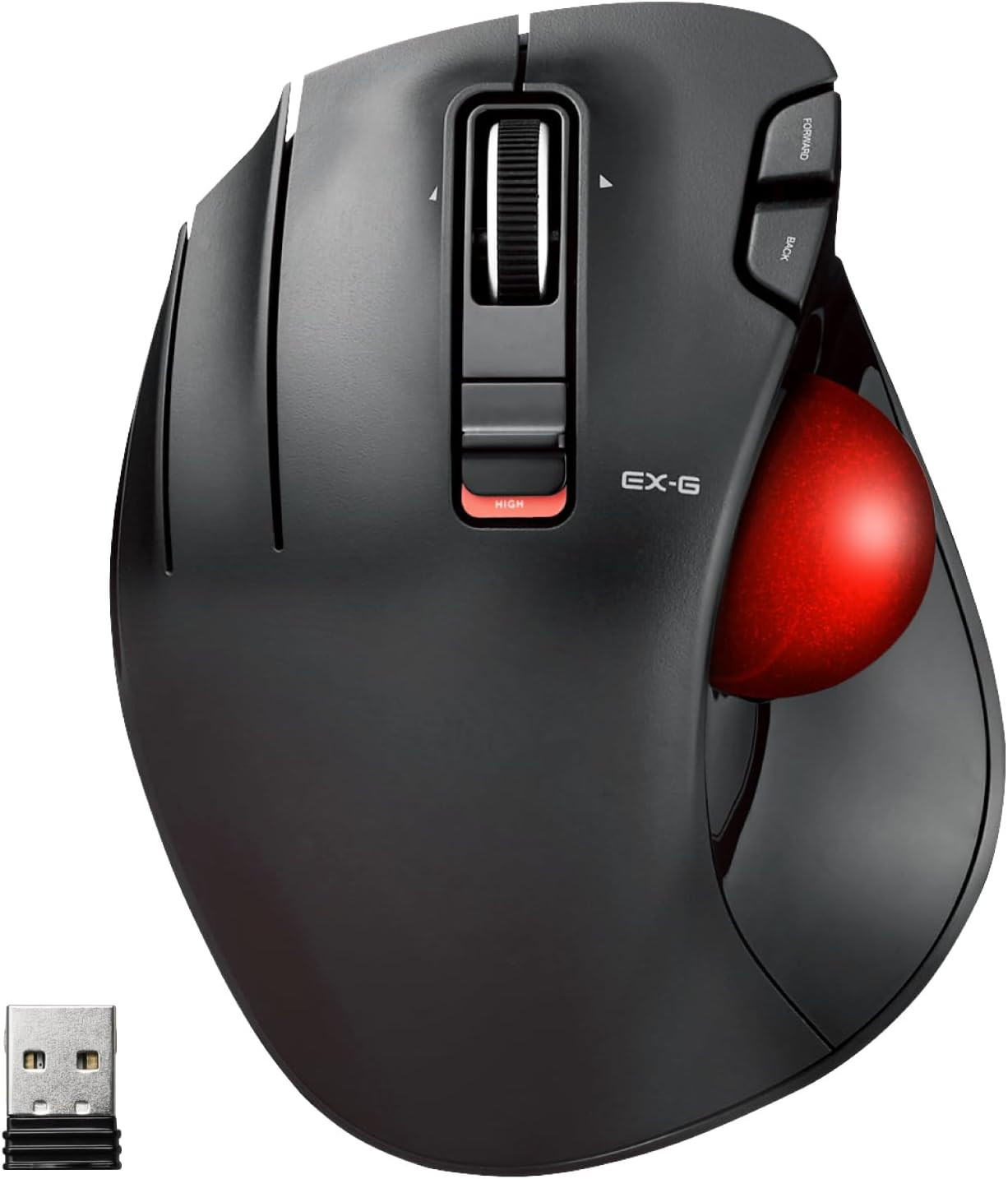 Elecom EX-G LEFT HANDED Trackball Mouse 2.4 GHz USB Wireless Ergonomic Thumb