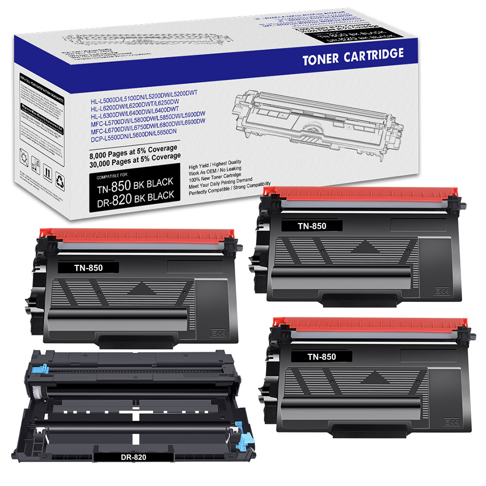 TN850 Toner or DR820 Drum HY Combo for Brother MFC-L5850DW L5800DW L5900DW Lot