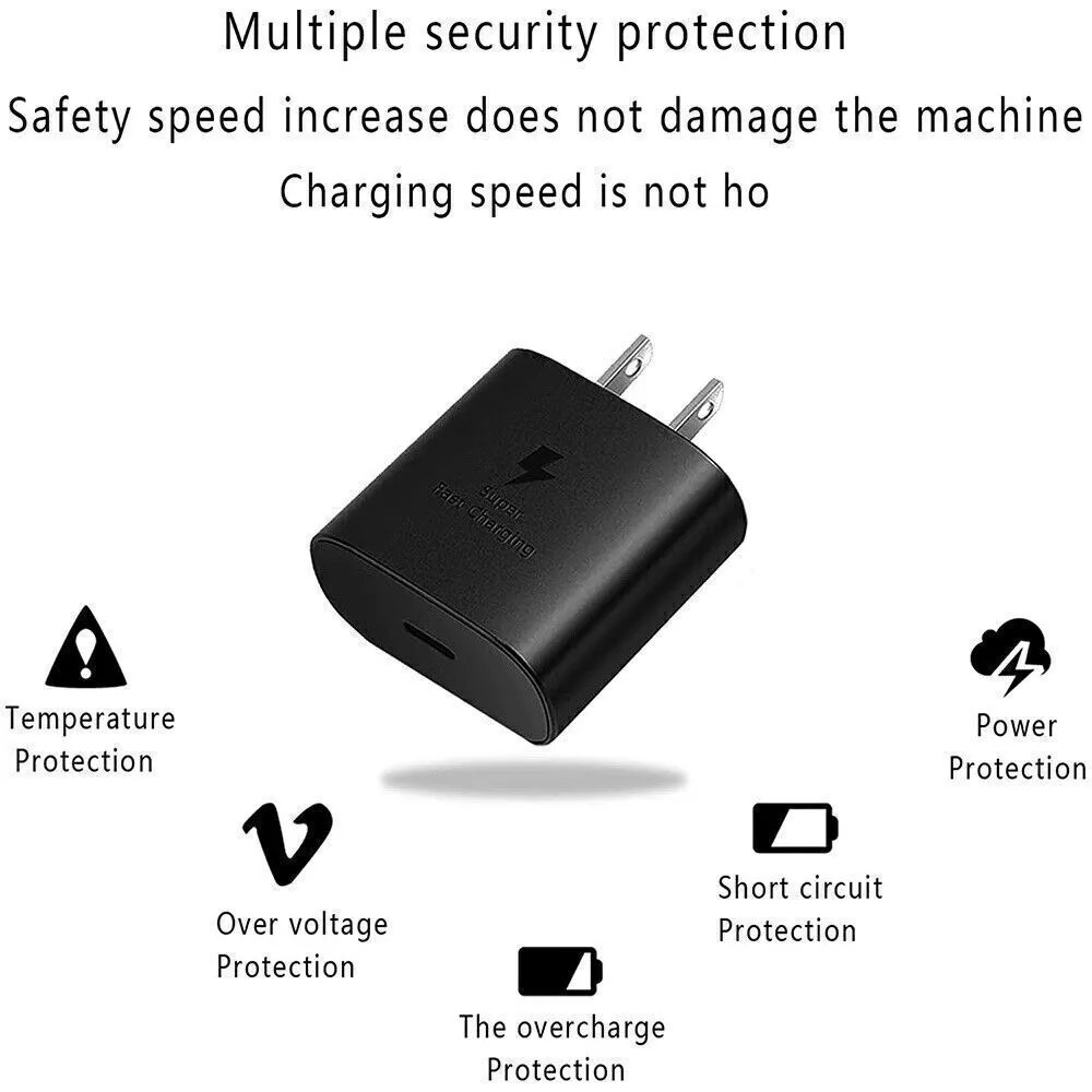 Original Samsung 45W Super Fast Charger Adapter USB-C Cable Galaxy S25 S24 Ultra