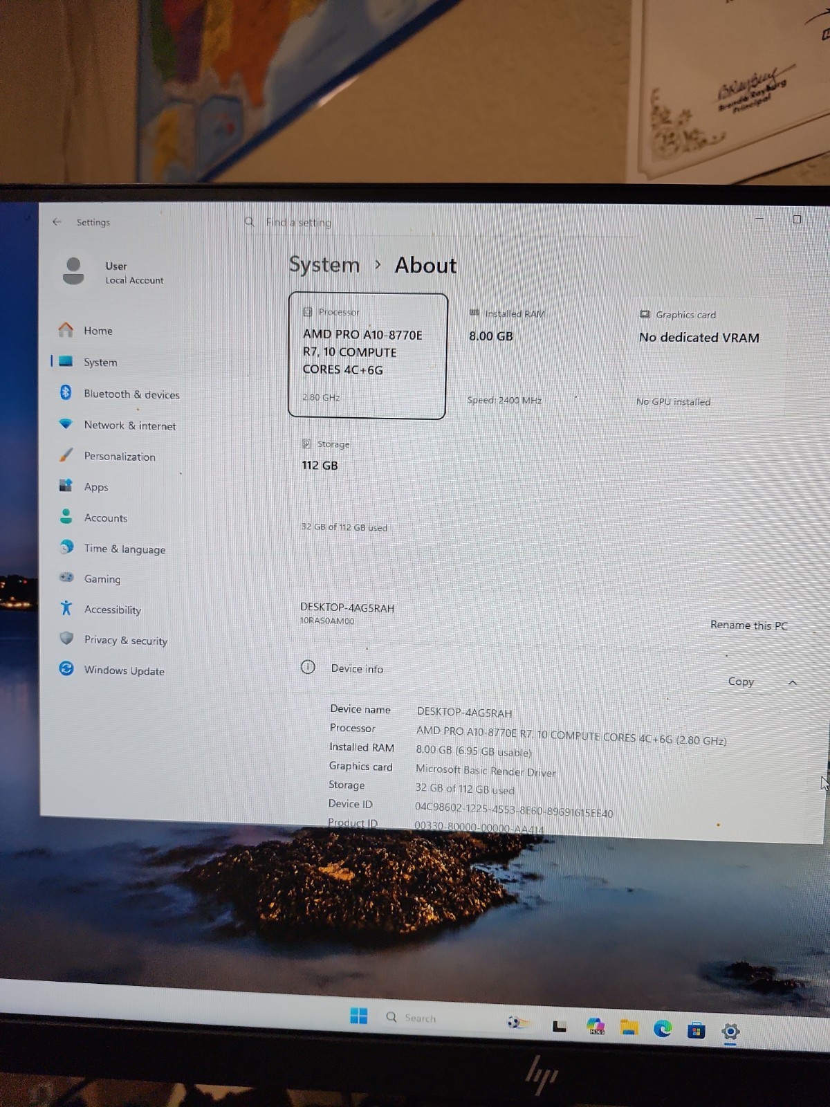 Lenovo ThinkCentre M715q AMD PRO A10-8570E@2.8GHz 8GB RAM 128GB SSD Win.11