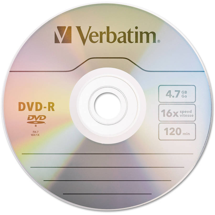 10 VERBATIM Blank DVD-R DVDR 16X 4.7GB Logo Branded Media Disc in Paper Sleeves
