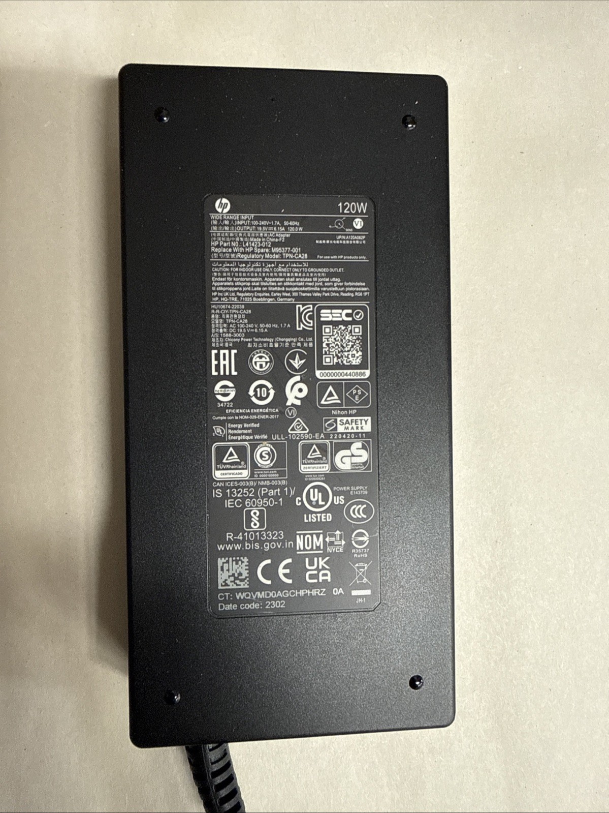 Lot of 7 GENUINE HP 120W 19.5V 6.15A 4.5mm AC ADAPTER Mixed Model Numbers