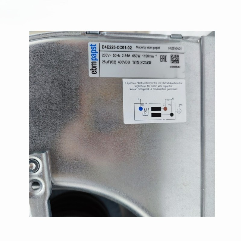 Ebmpapst Blower Cooling Fan D4E225-CC01-02 Centrifugal Fan AC 230V 2.84A Ebm