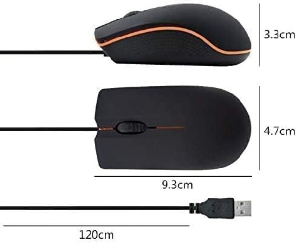 Wired mini Mouse, USB Wired Computer Mice for Right or Left Hand, Ergonomic C…