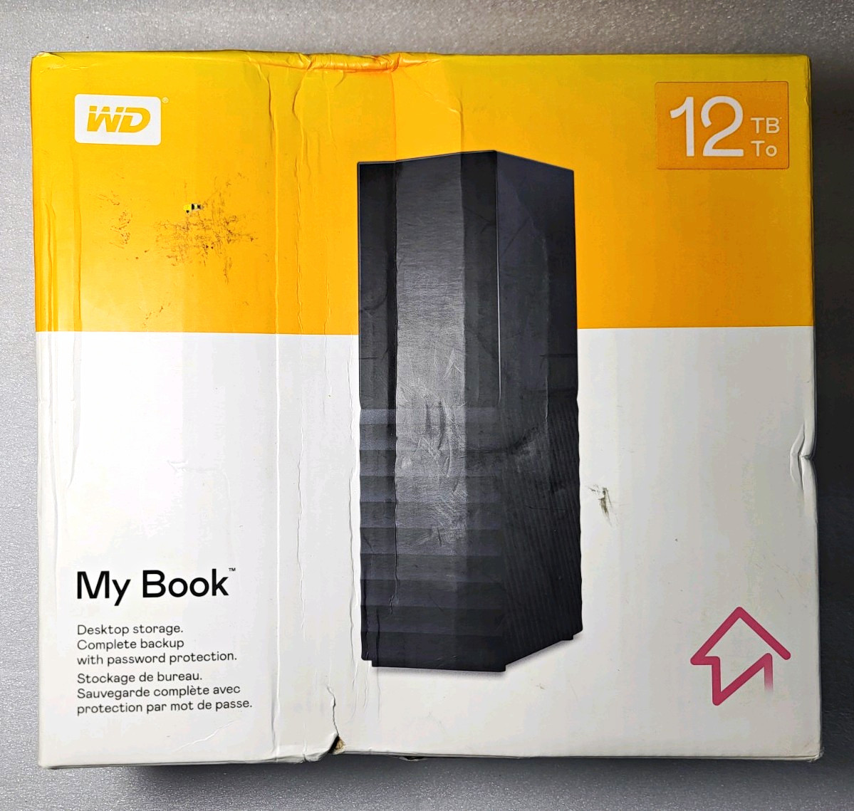 WD My Book 12TB Desktop External HDD USB 3.0 Password Protection Black