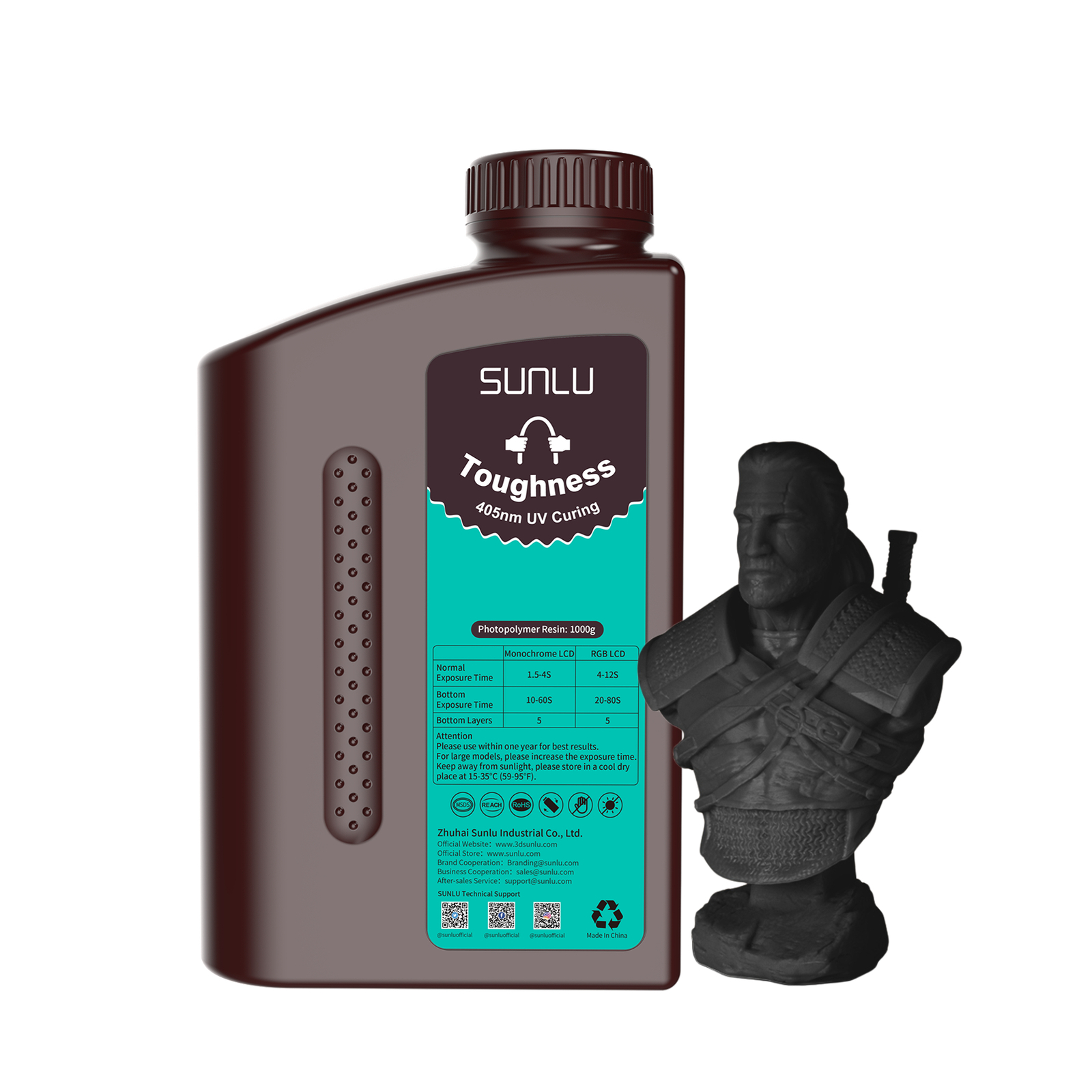 SUNLU Toughness Strong Printer Resin 405nm UV Curing 1KG